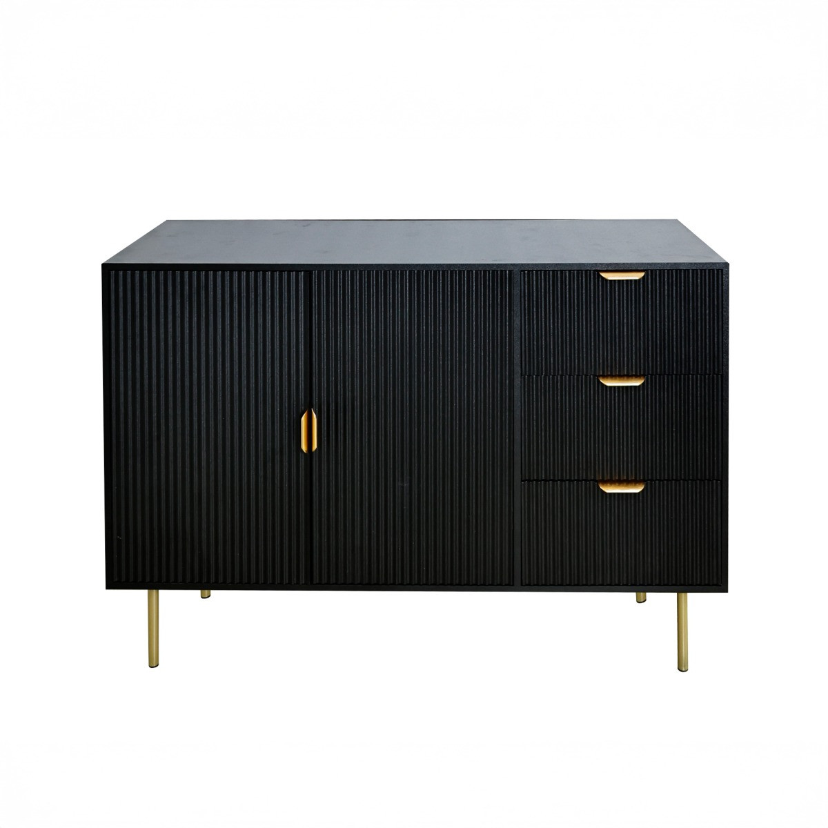 OHS Ribbed Sideboard - Black>
