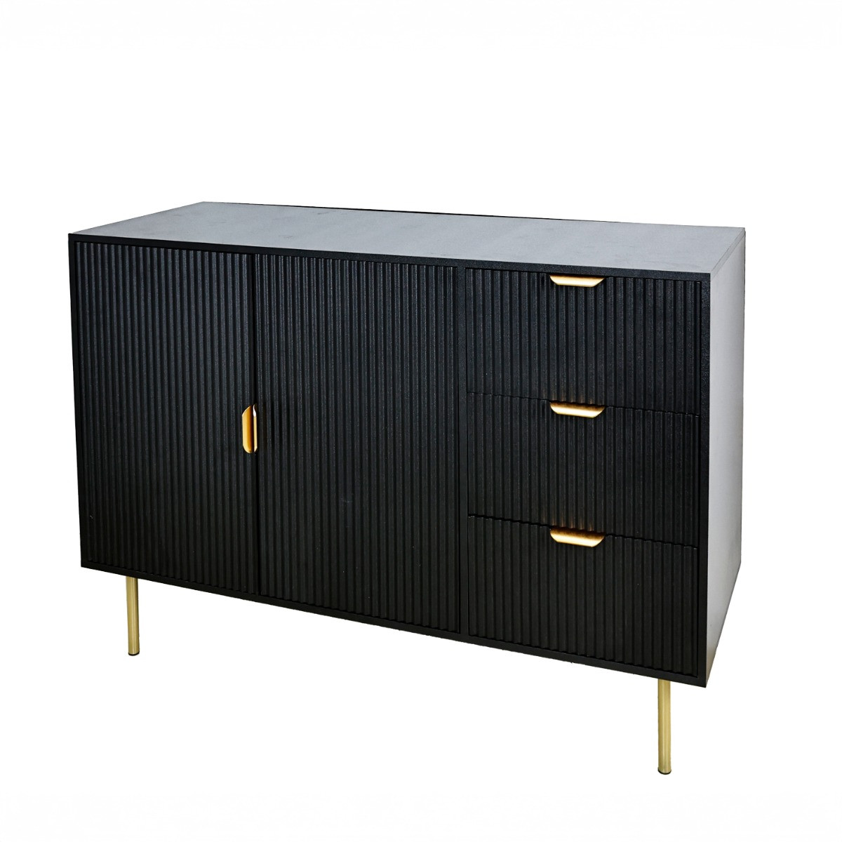 OHS Ribbed Sideboard - Black>