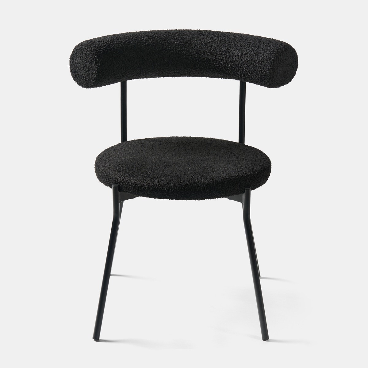 OHS Boucle Dining Chairs - Black>