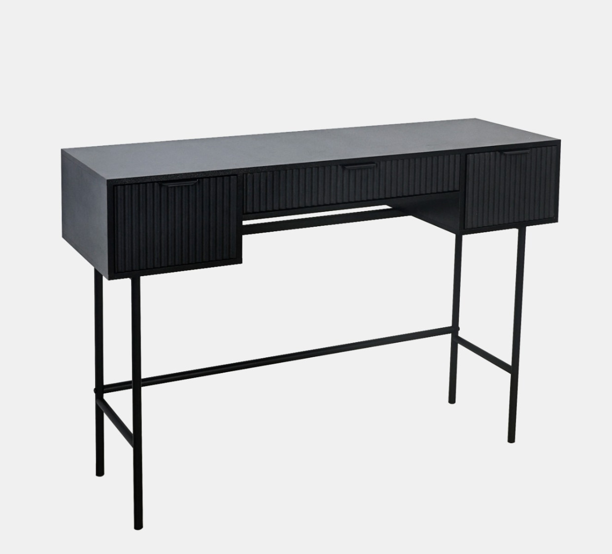 OHS Ribbed Dressing Table - Black>