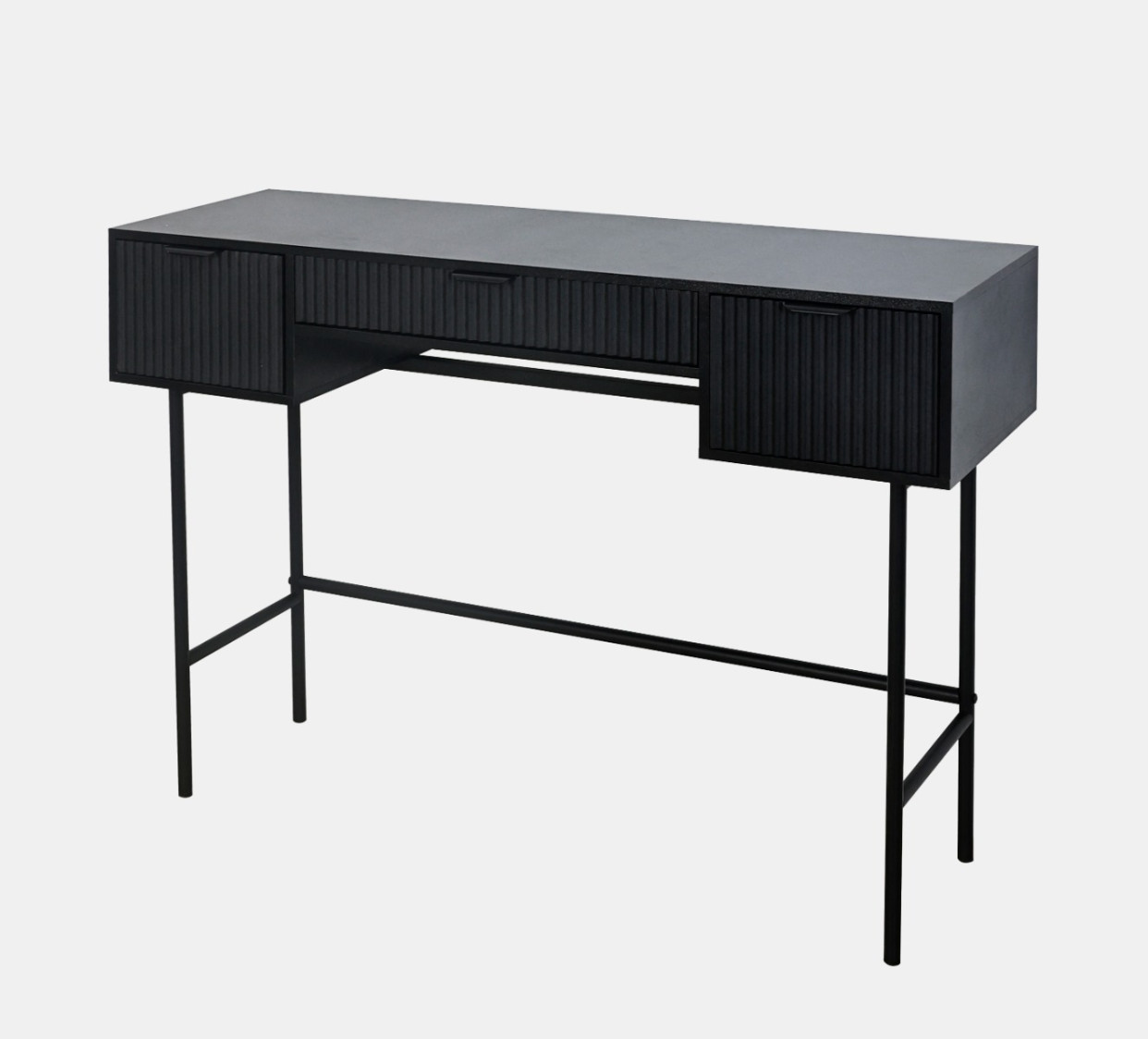 OHS Ribbed Dressing Table - Black>