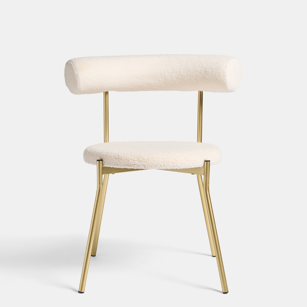 OHS Boucle Dining Chairs - Cream/Gold>