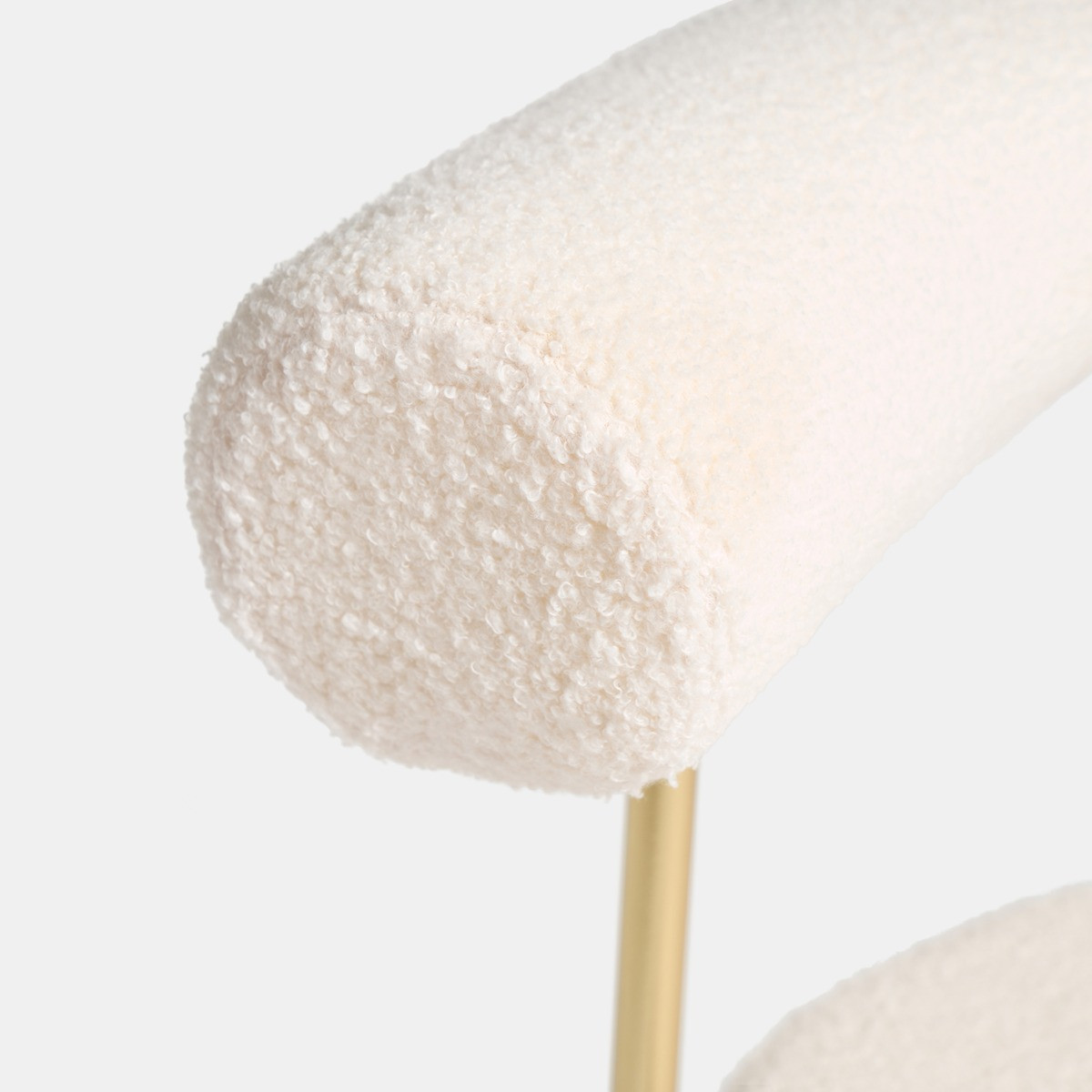 OHS Boucle Dining Chairs - Cream/Gold>