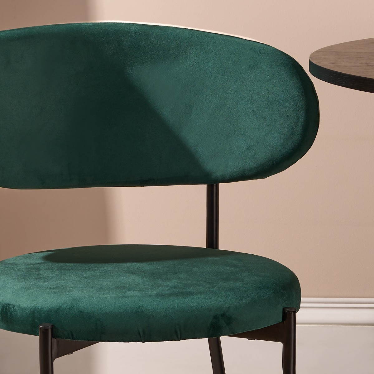 OHS Velvet Dining Chair - Forest Green>