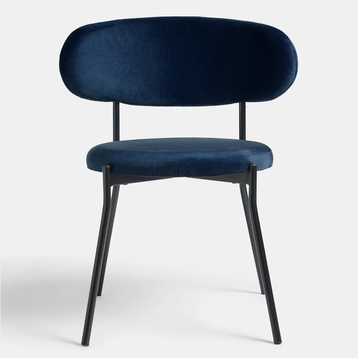 OHS Velvet Dining Chair - Navy>