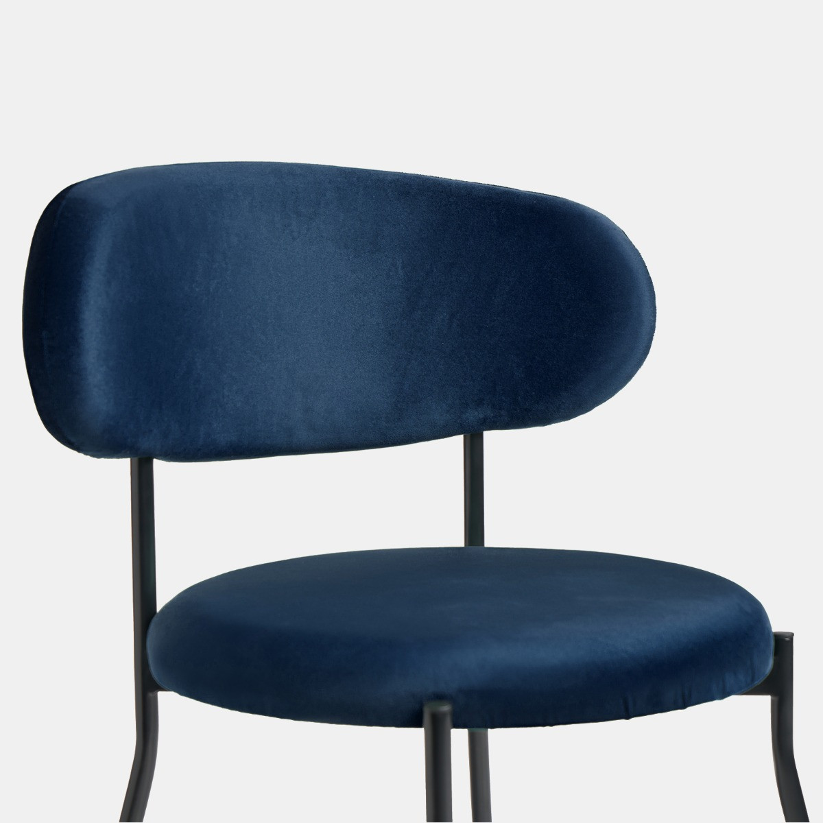 OHS Velvet Dining Chair - Navy>