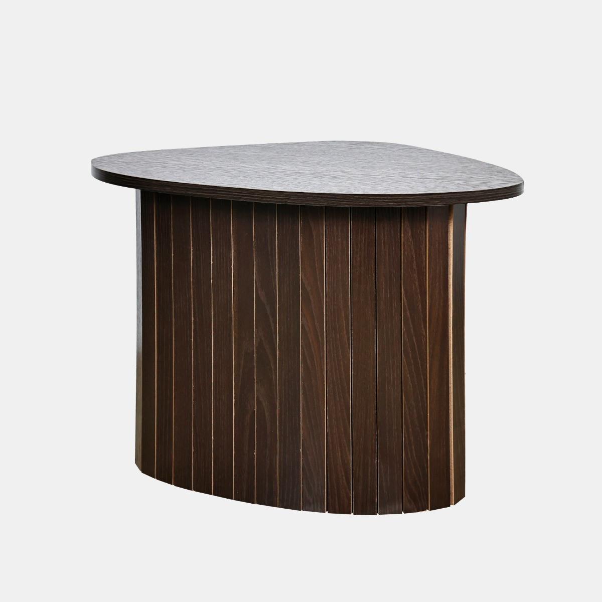OHS Madison Ribbed Side Table - Dark Wood>