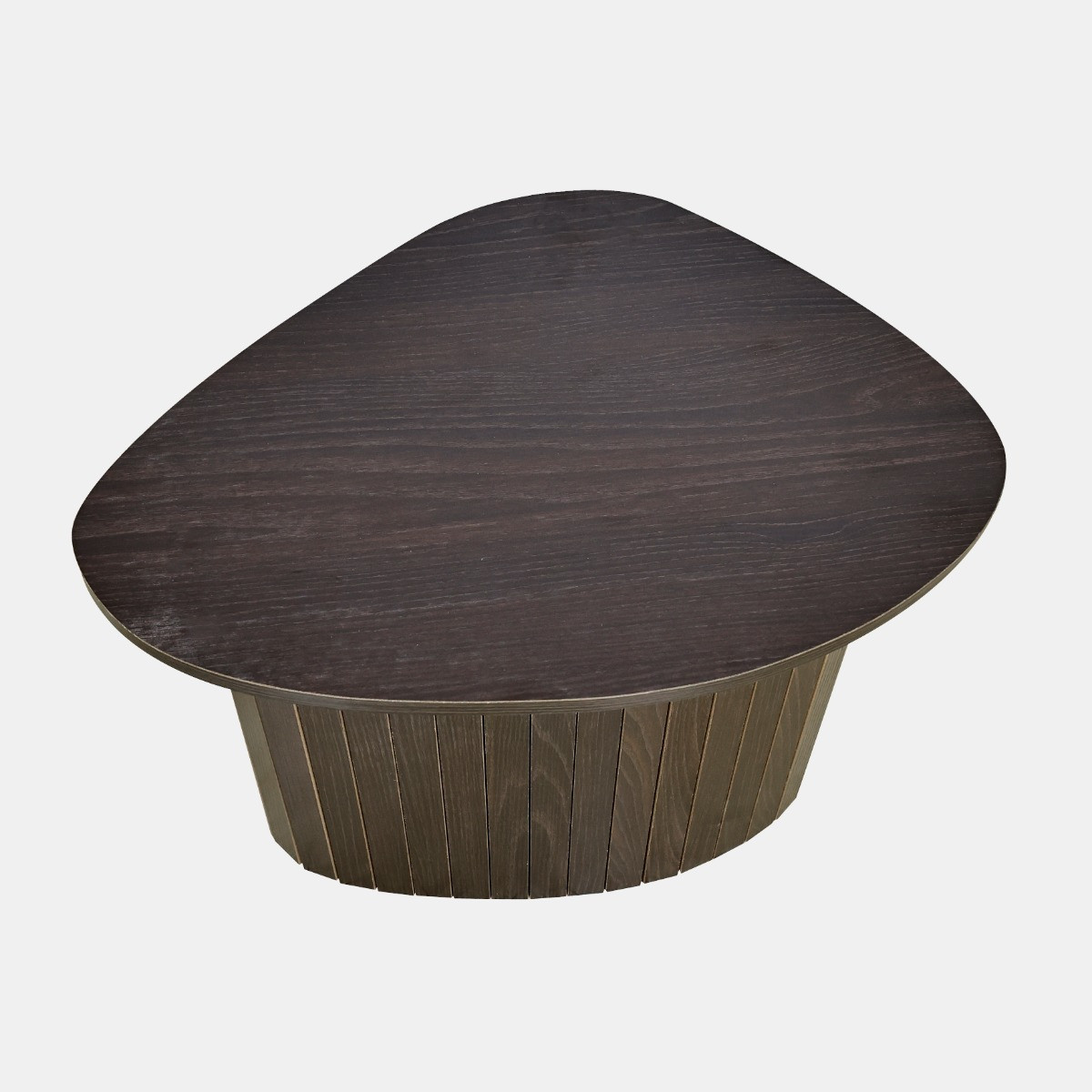 OHS Madison Ribbed Side Table - Dark Wood>
