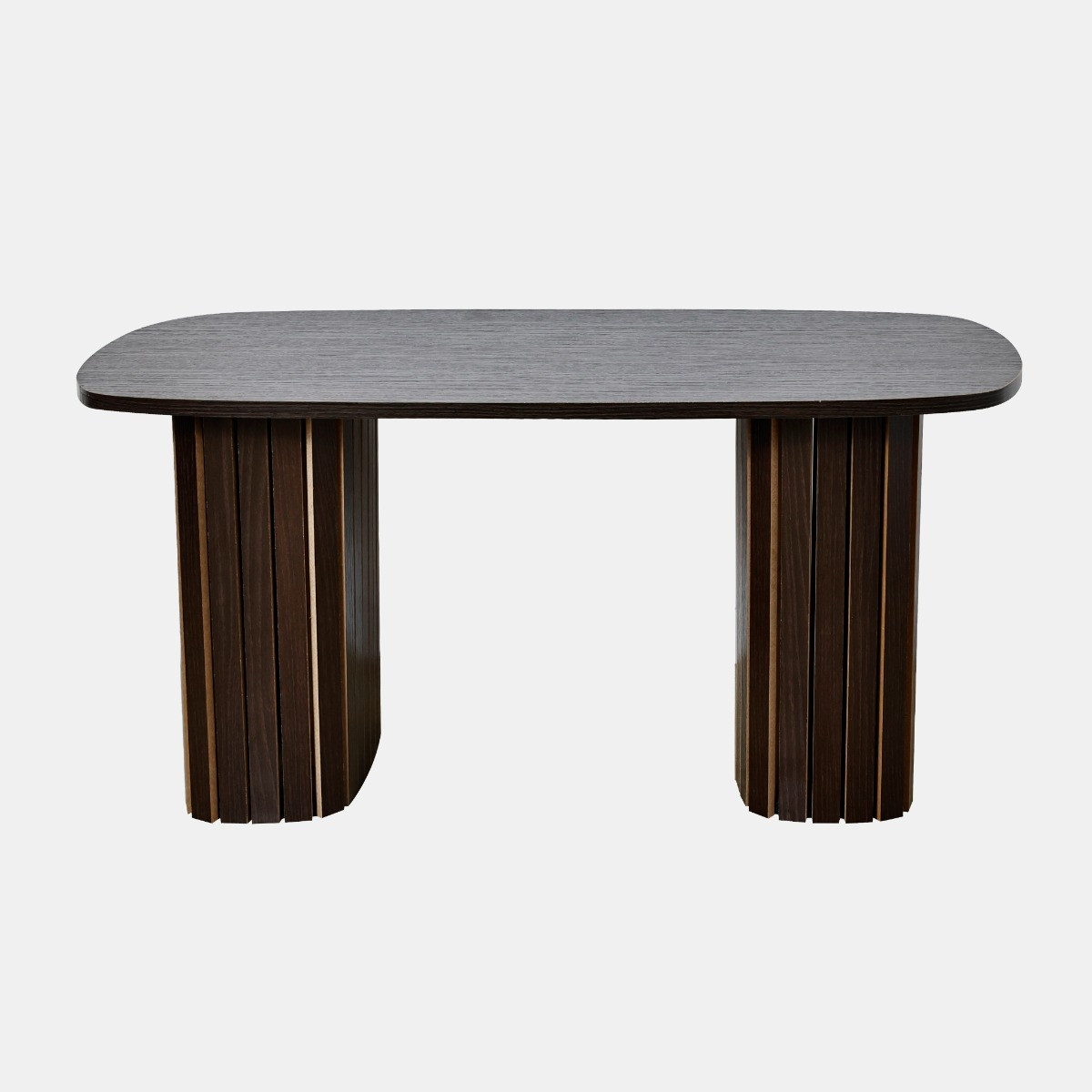OHS Madison Ribbed Coffee Table - Dark Wood>