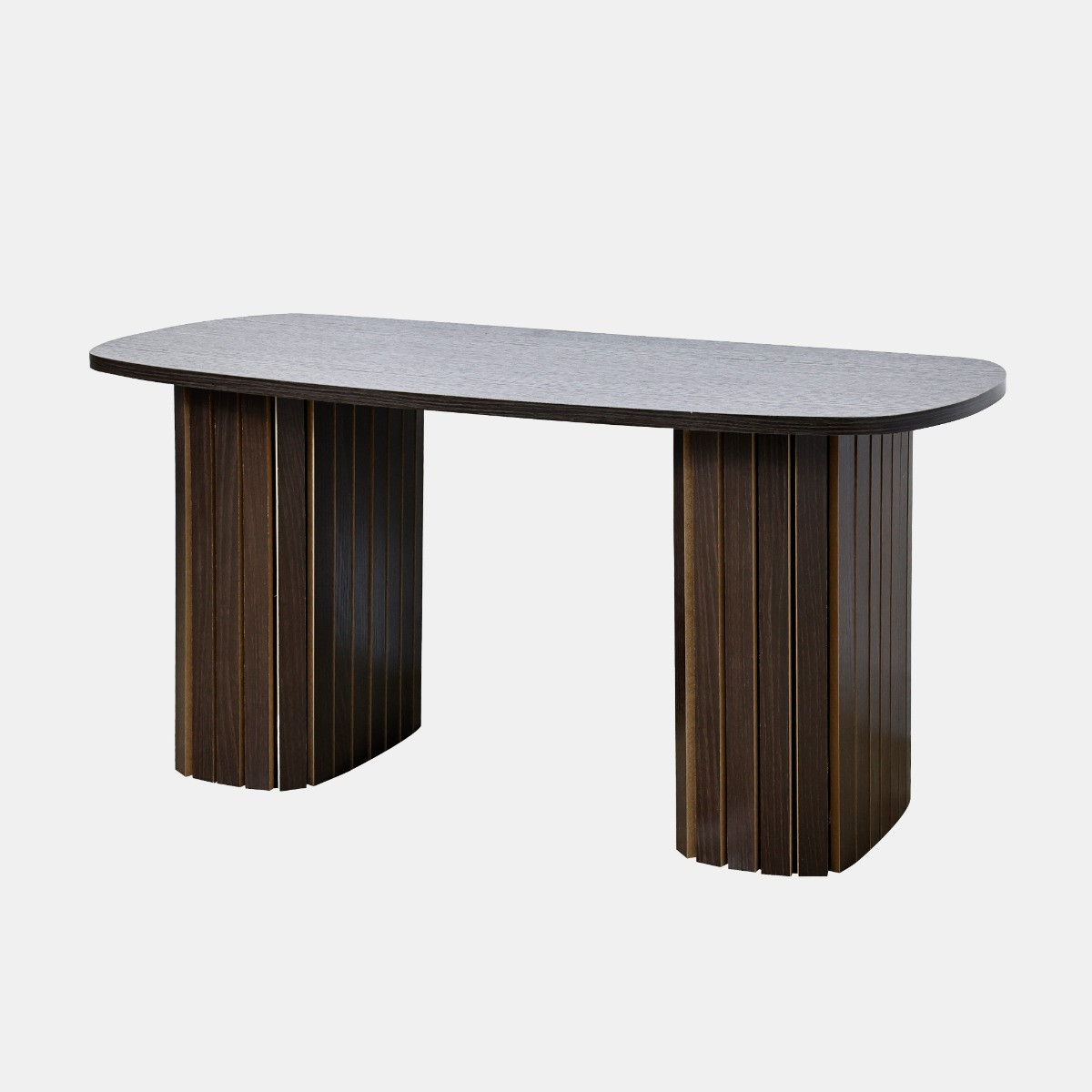 OHS Madison Ribbed Coffee Table - Dark Wood>