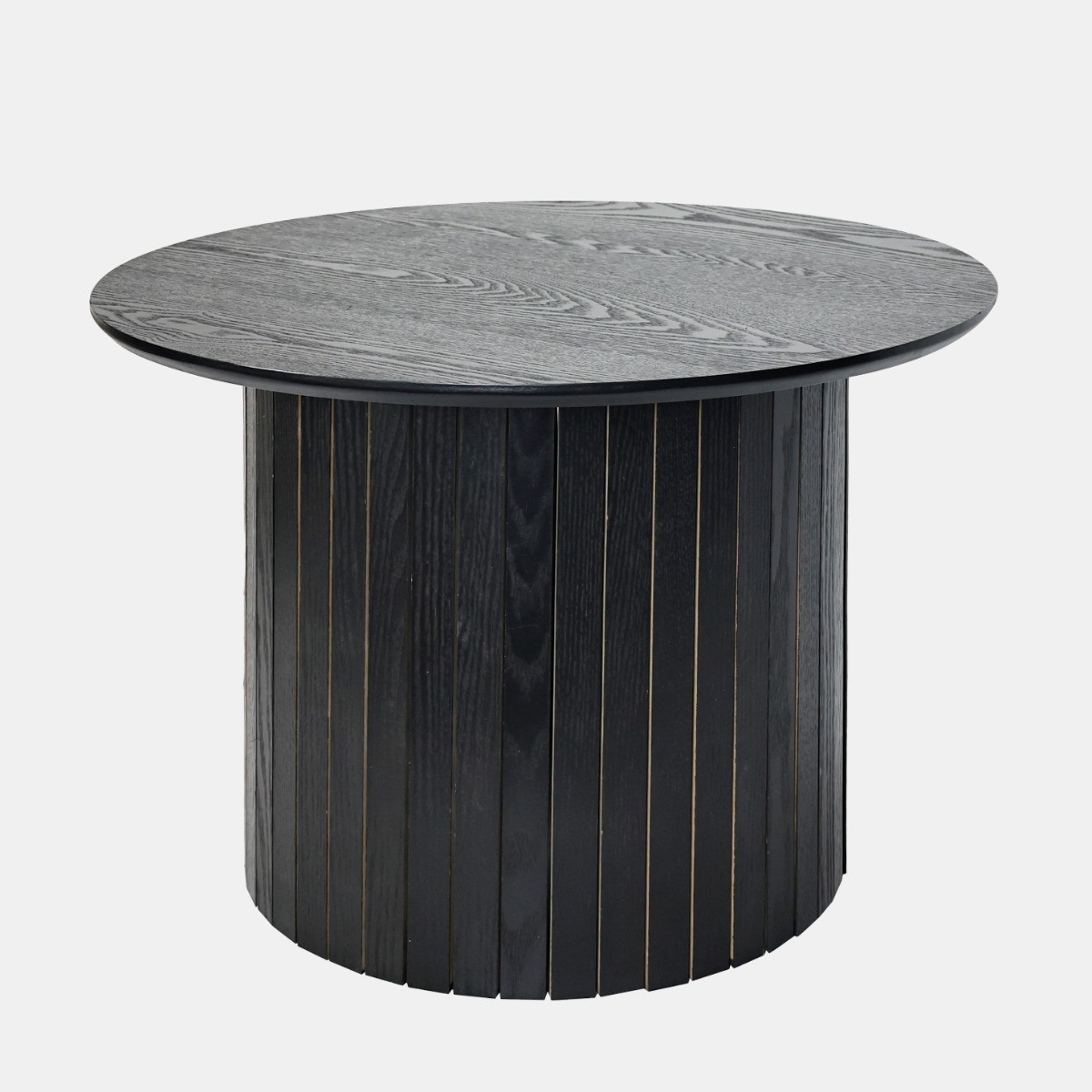OHS Madison Ribbed Round Coffee Table - Black>