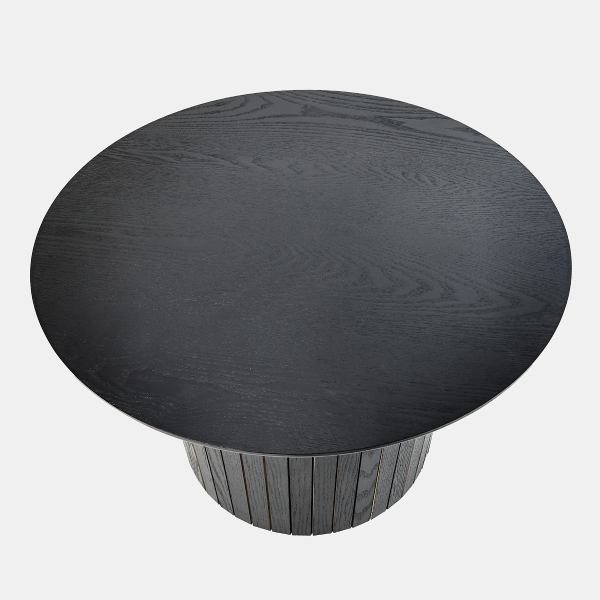 OHS Madison Ribbed Round Coffee Table - Black>