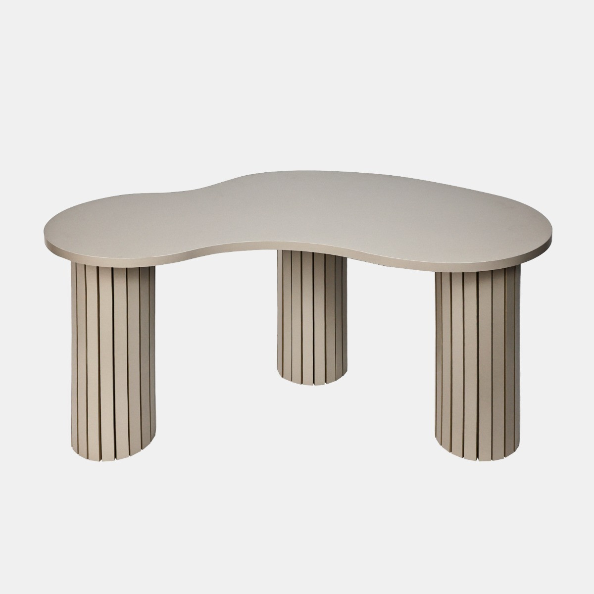 OHS Madison Ribbed Irregular Coffee Table - Natural>
