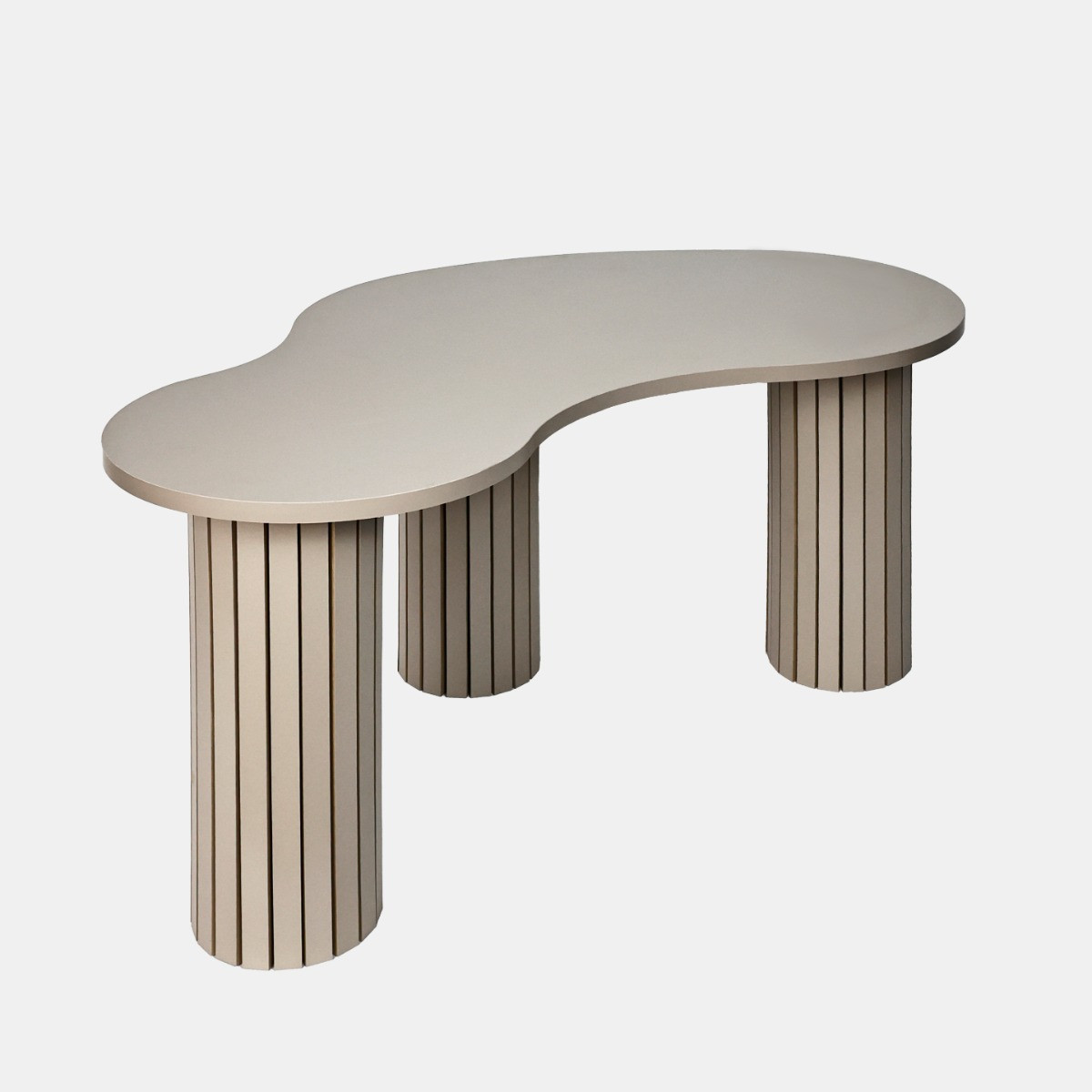 OHS Madison Ribbed Irregular Coffee Table - Natural>