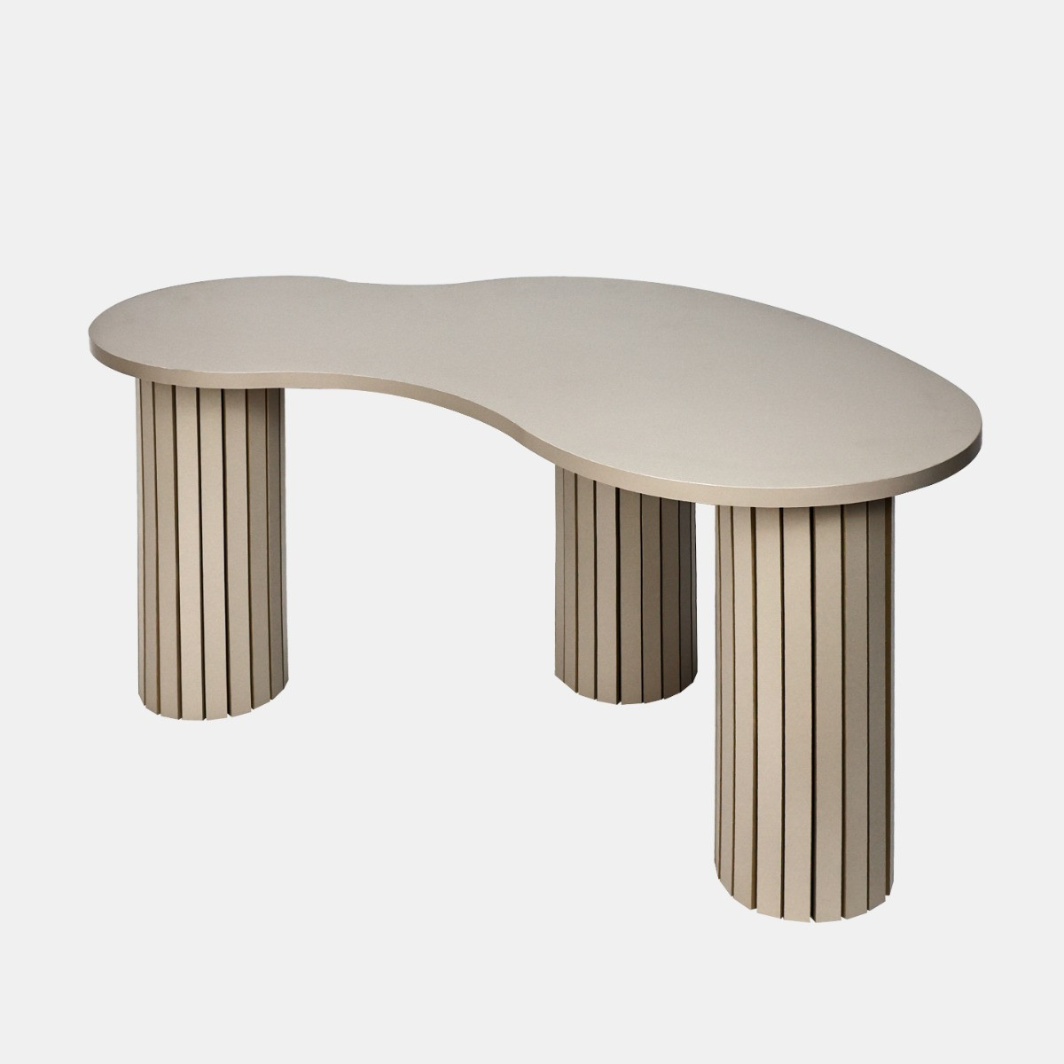 OHS Madison Ribbed Irregular Coffee Table - Natural>