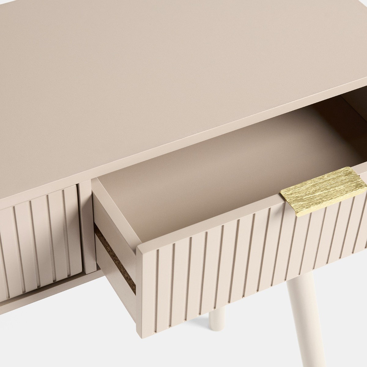 OHS Venice Ribbed Console Table - Natural>