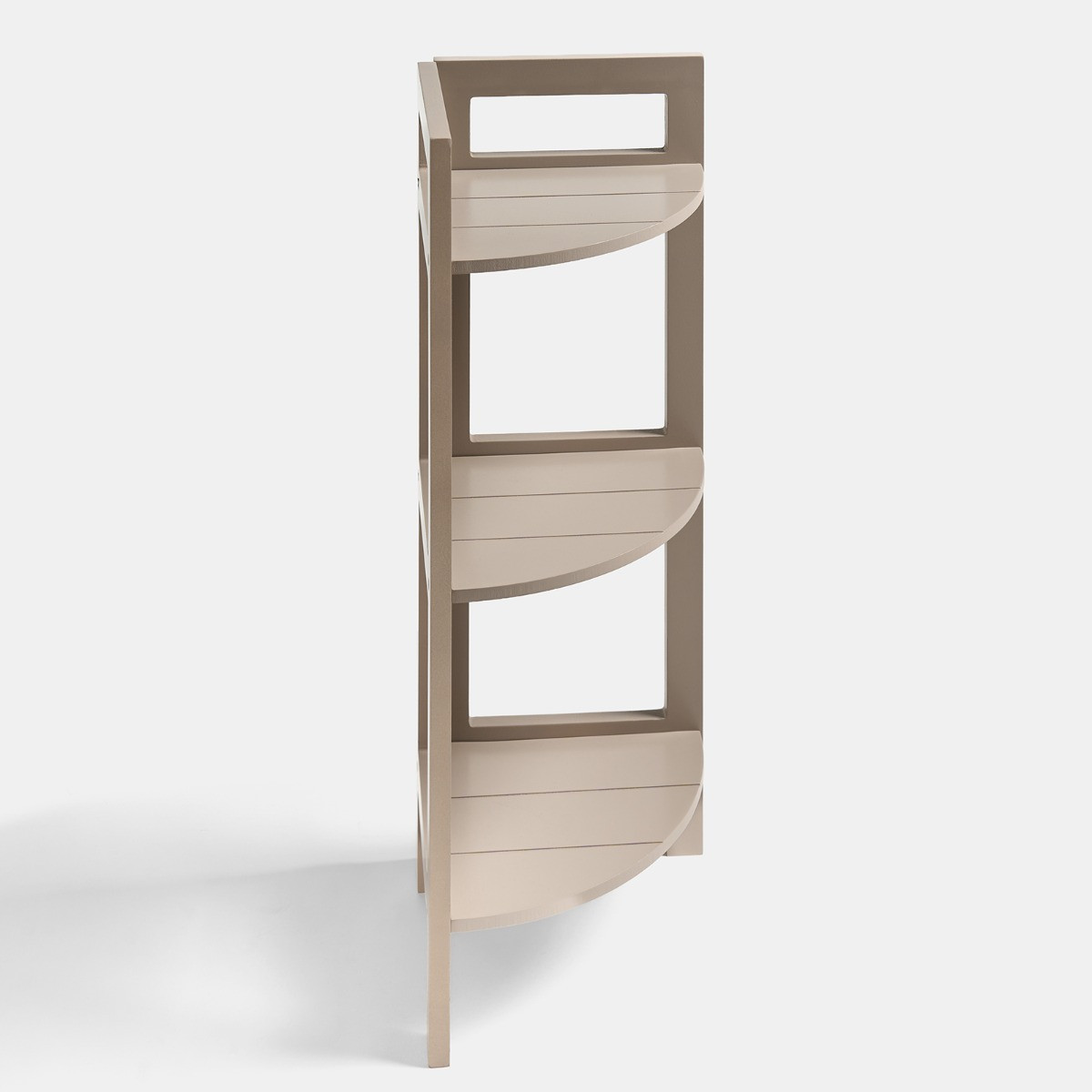 OHS 3-Tier Corner Shelving Unit - Natural>