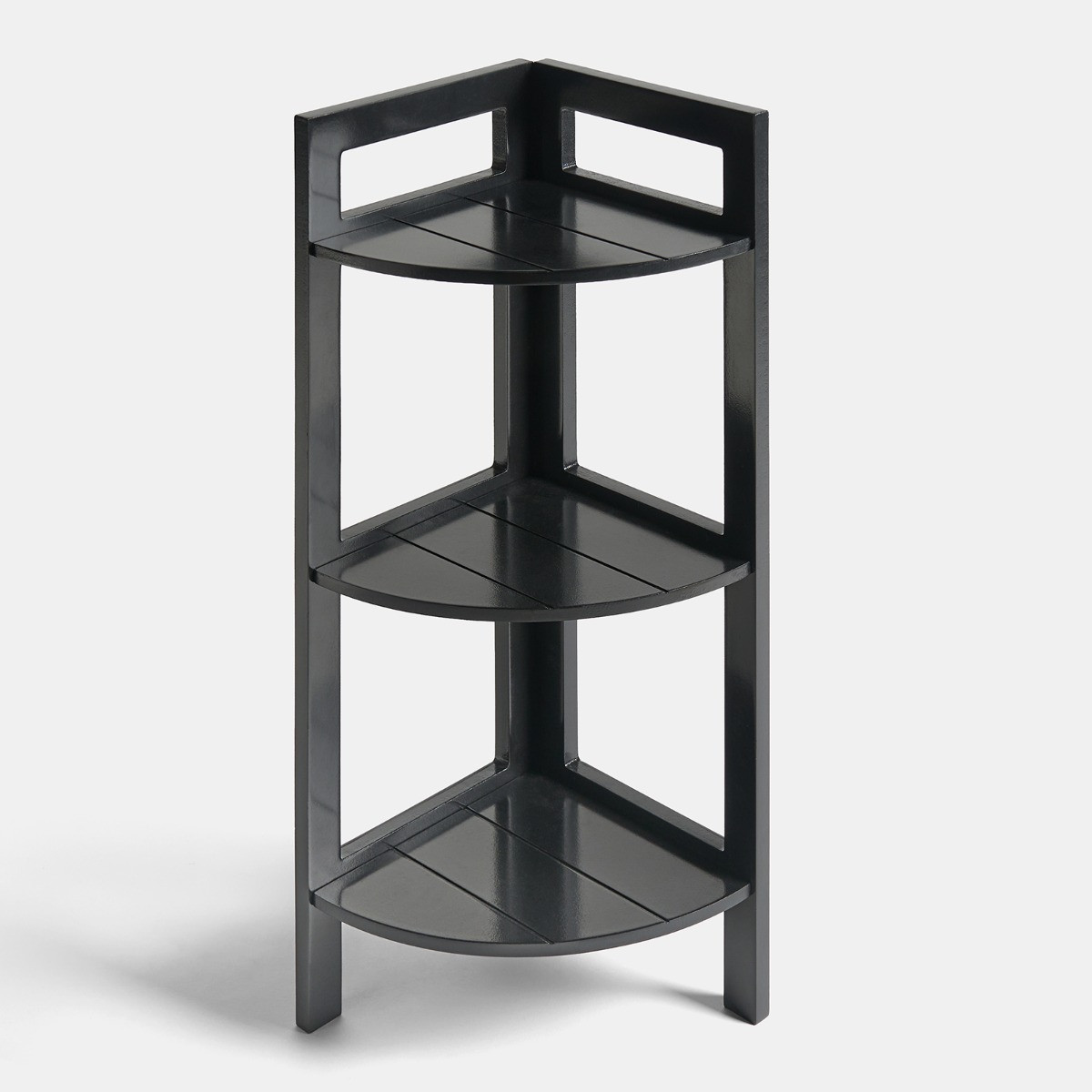 OHS 3-Tier Corner Shelving Unit - Black>