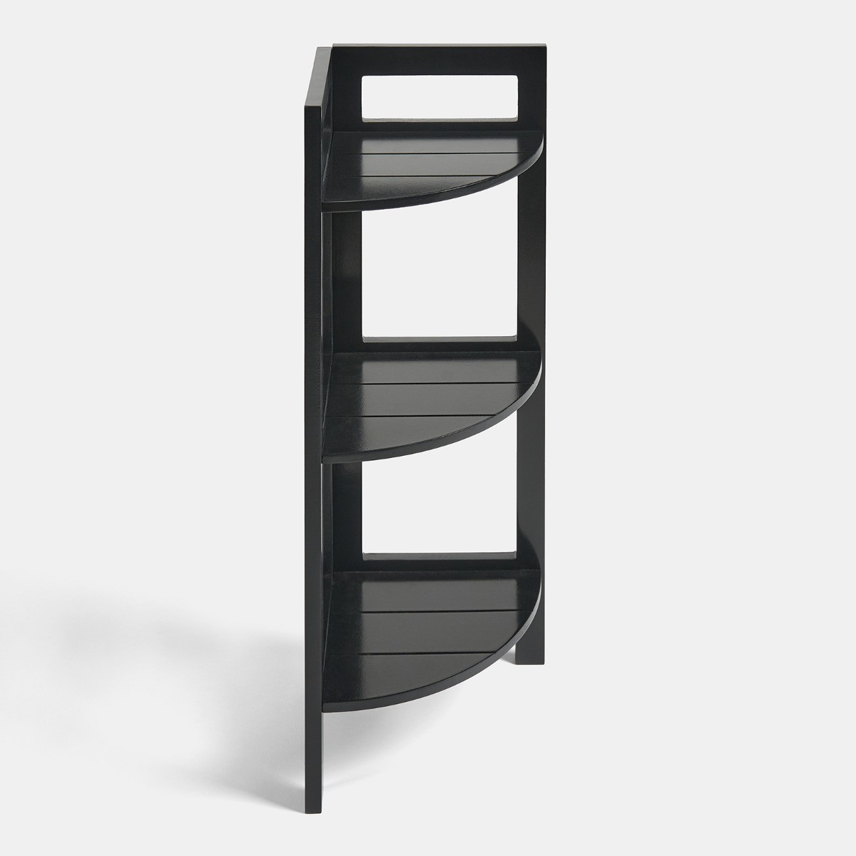 OHS 3-Tier Corner Shelving Unit - Black>