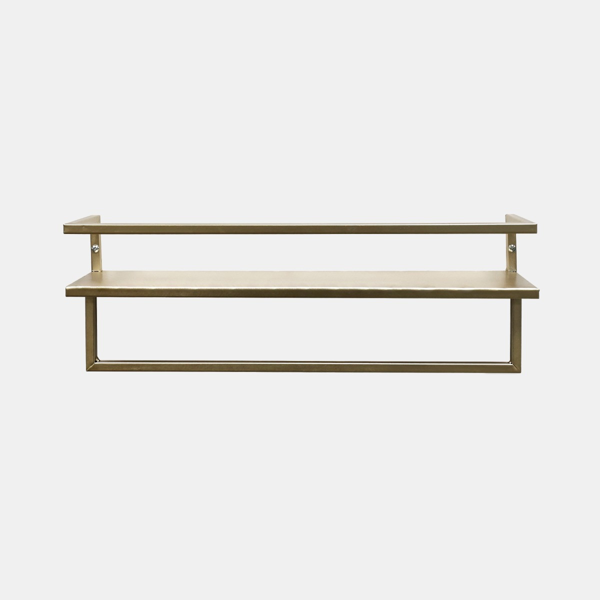 OHS Mounted Towel Rail With Shelf - Gold>