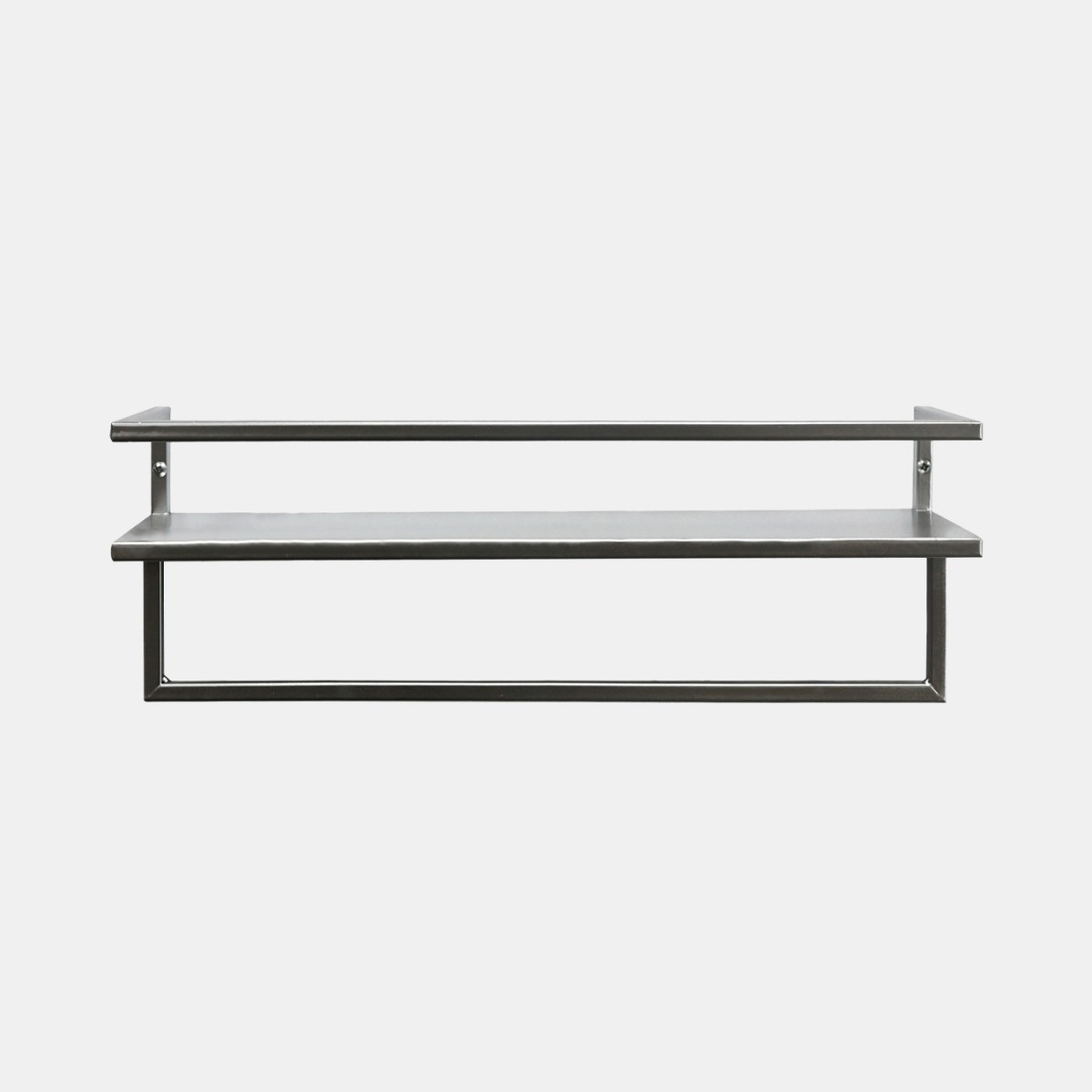 OHS Mounted Towel Rail With Shelf - Silver>