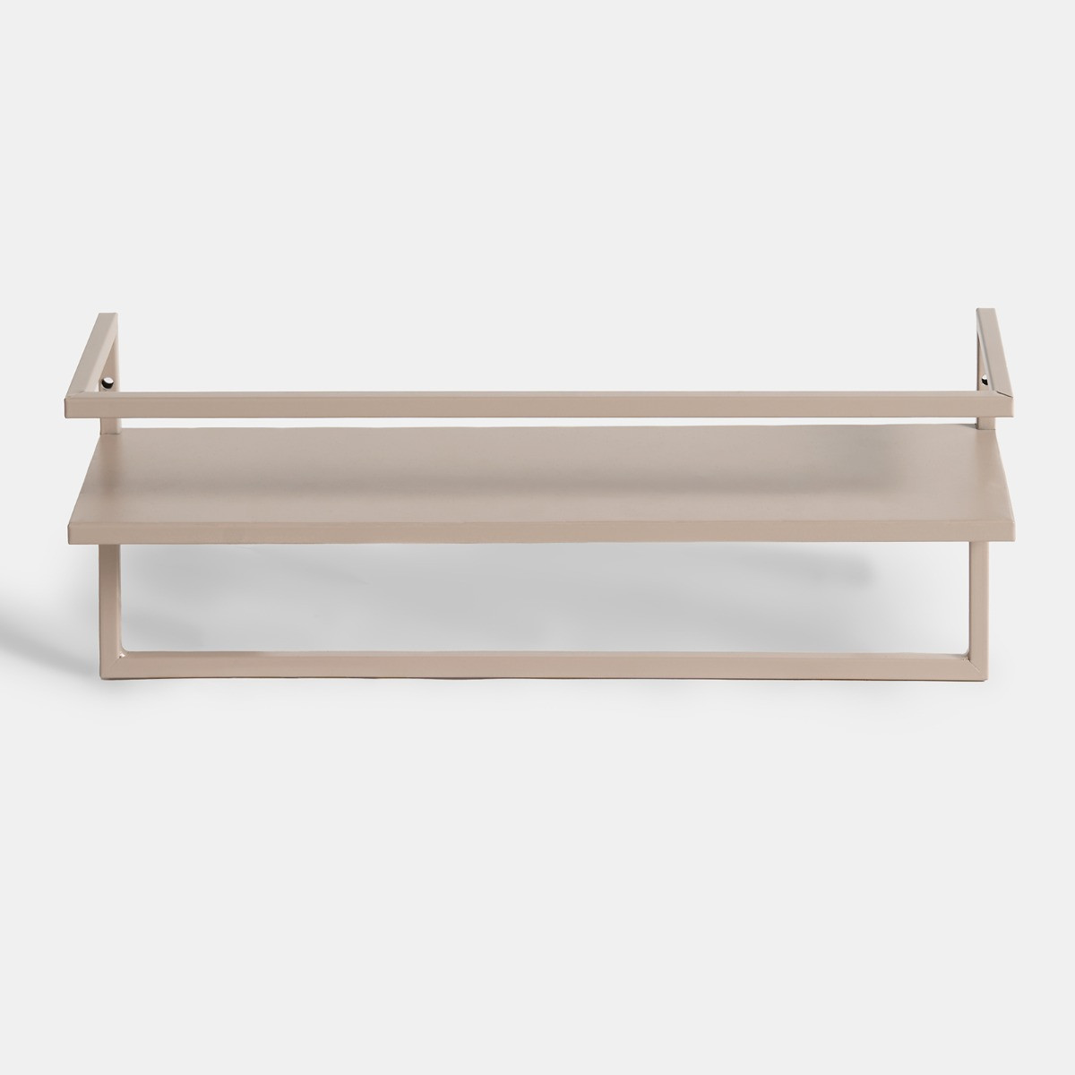 OHS Mounted Towel Rail With Shelf - Natural>