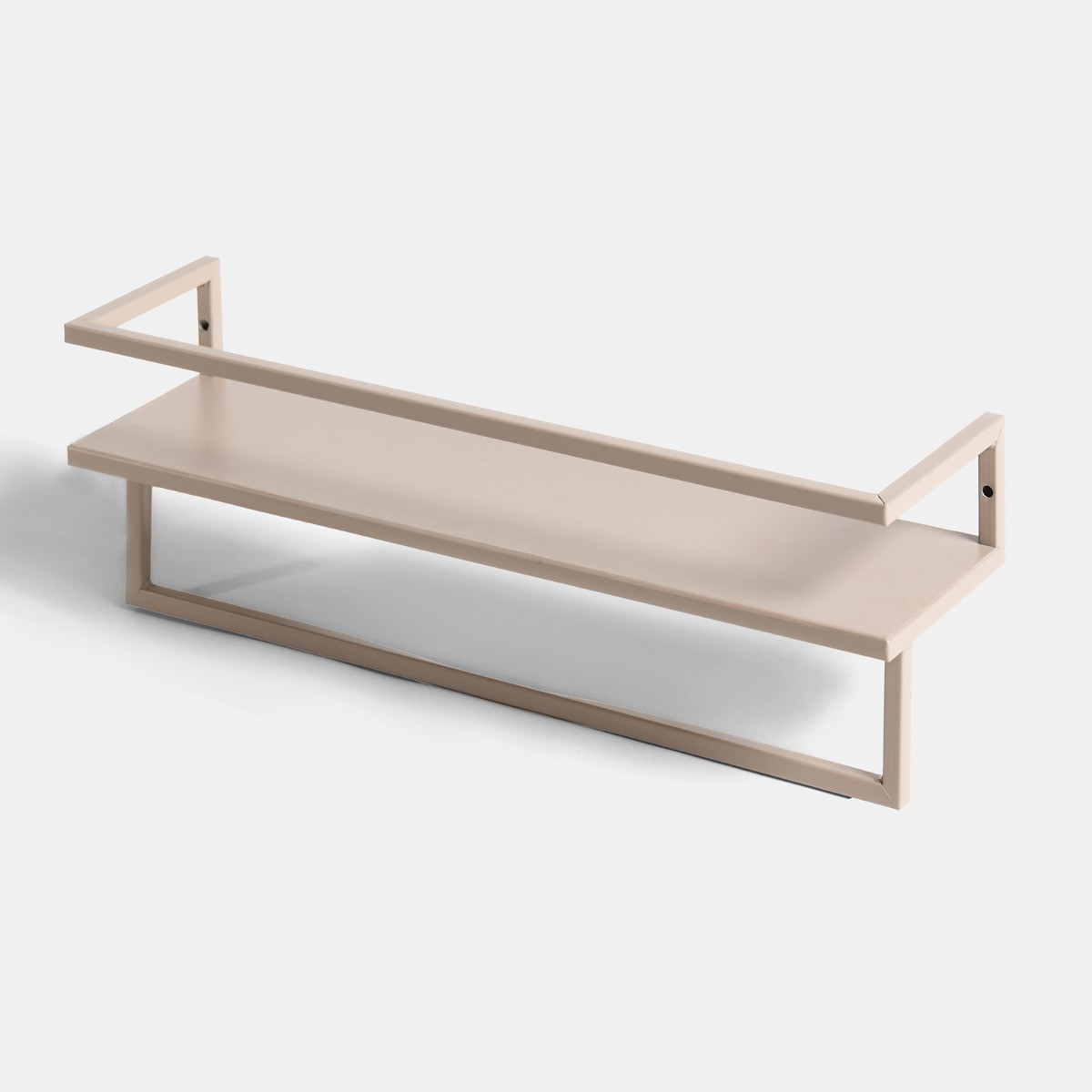 OHS Mounted Towel Rail With Shelf - Natural>