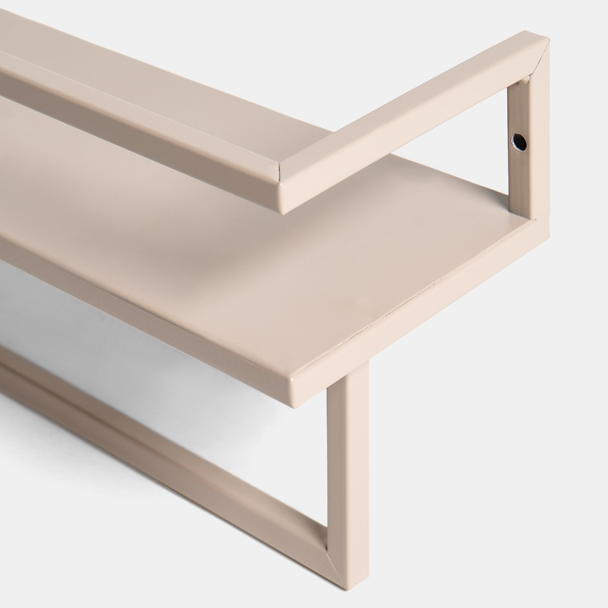 OHS Mounted Towel Rail With Shelf - Natural>