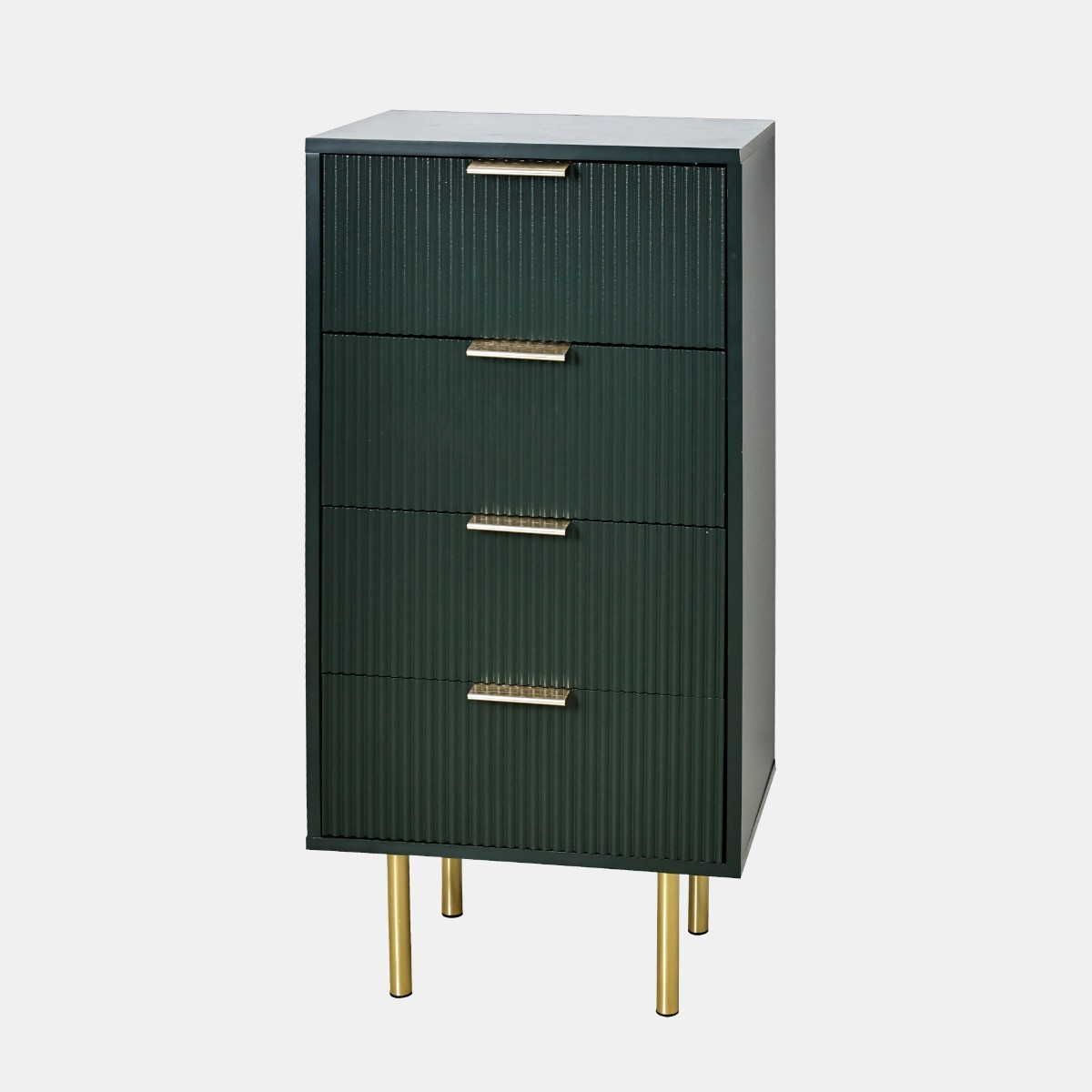 OHS Ribbed 4-Drawer Unit - Deep Forest Green>