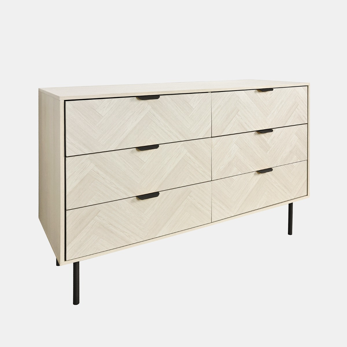 OHS Chevron 6-Drawer Unit - Stone Wash>