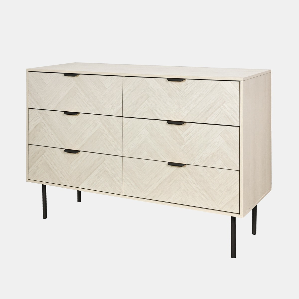OHS Chevron 6-Drawer Unit - Stone Wash>