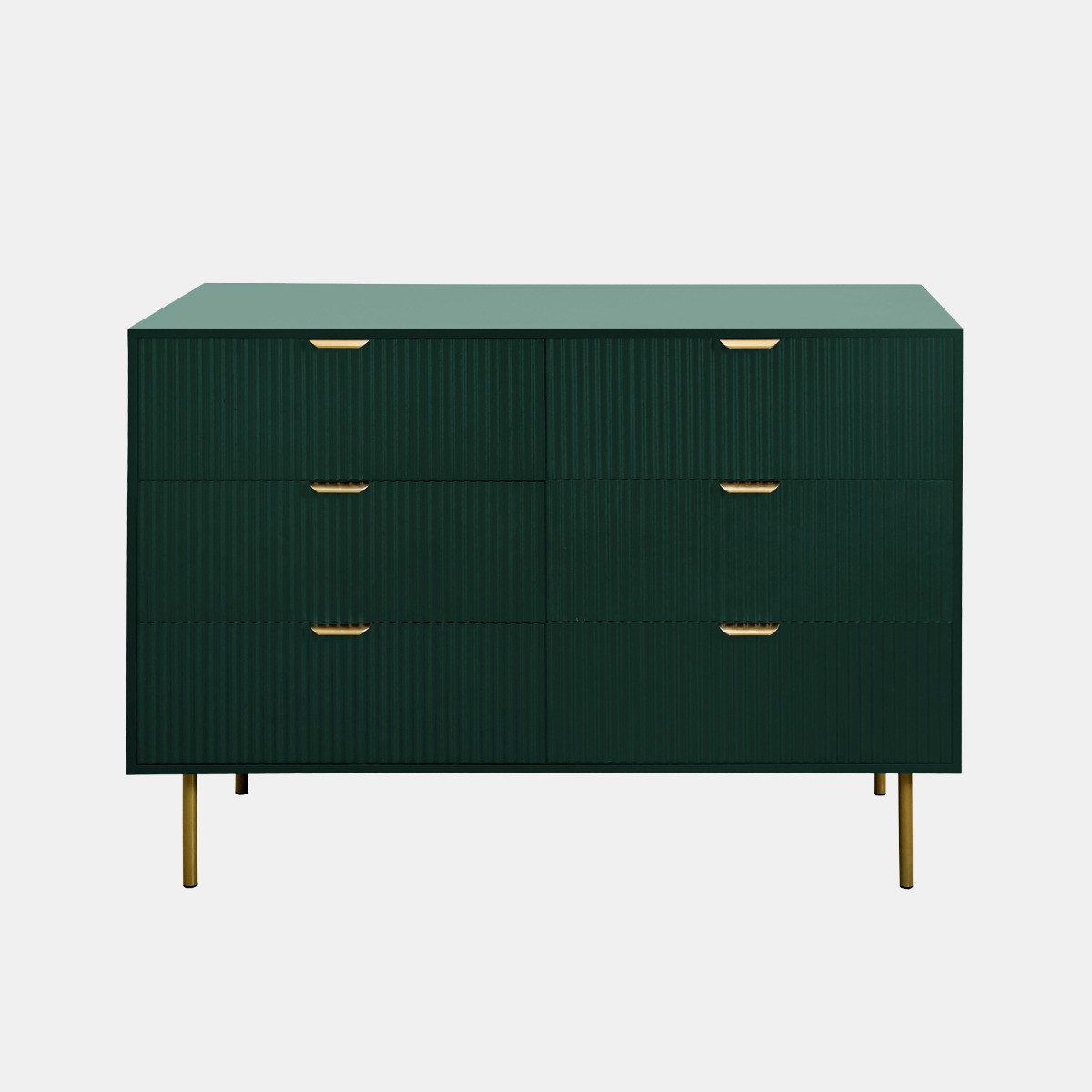 OHS Ribbed 6-Drawer Unit - Deep Forest Green>
