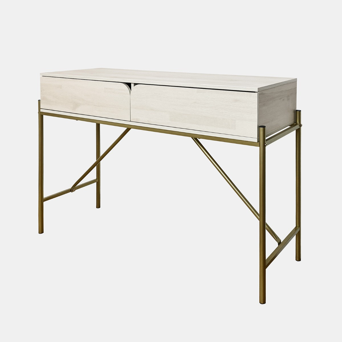 OHS Modern Curved Drawer Dressing Table - Stone Wash>