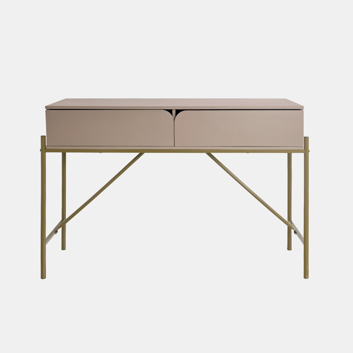 OHS Modern Curved Drawer Dressing Table - Natural>