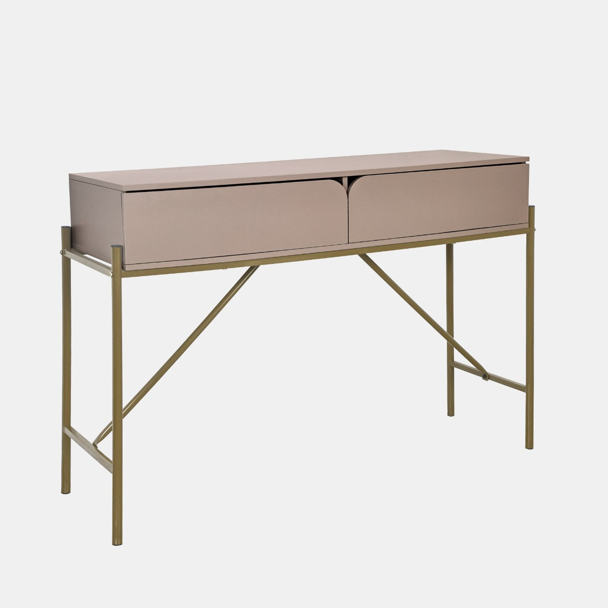 OHS Modern Curved Drawer Dressing Table - Natural>