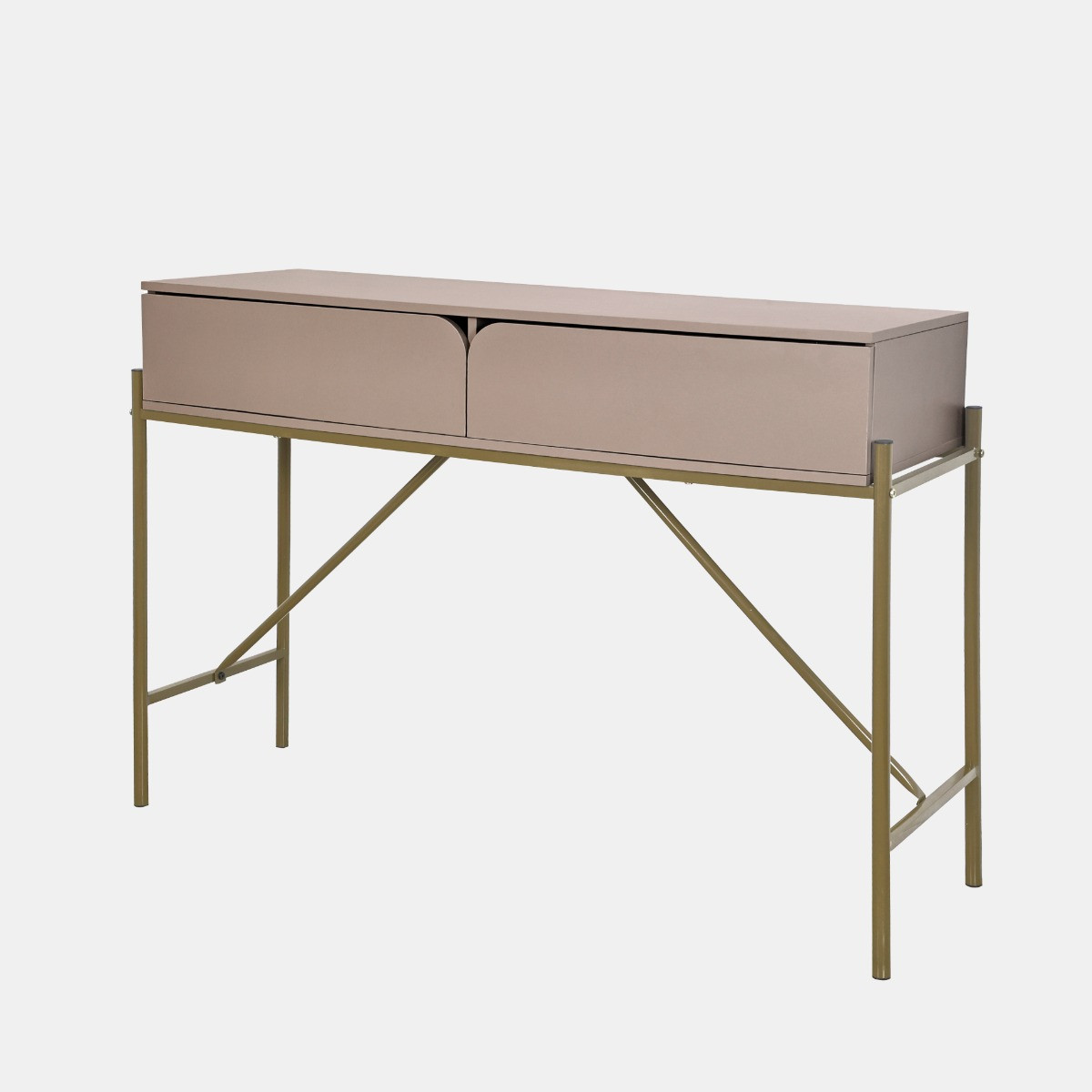OHS Modern Curved Drawer Dressing Table - Natural>