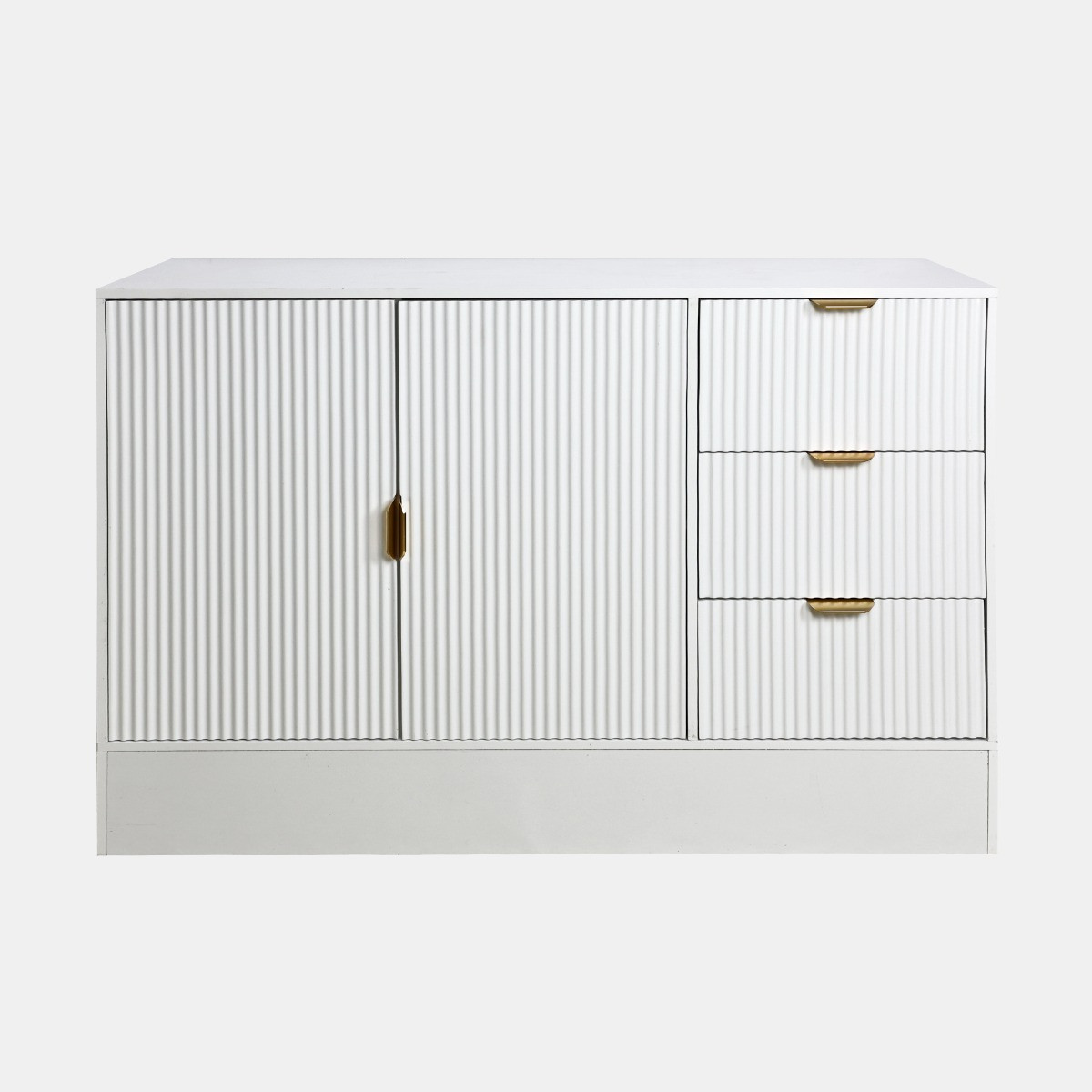 OHS Solid Ribbed Sideboard - White>