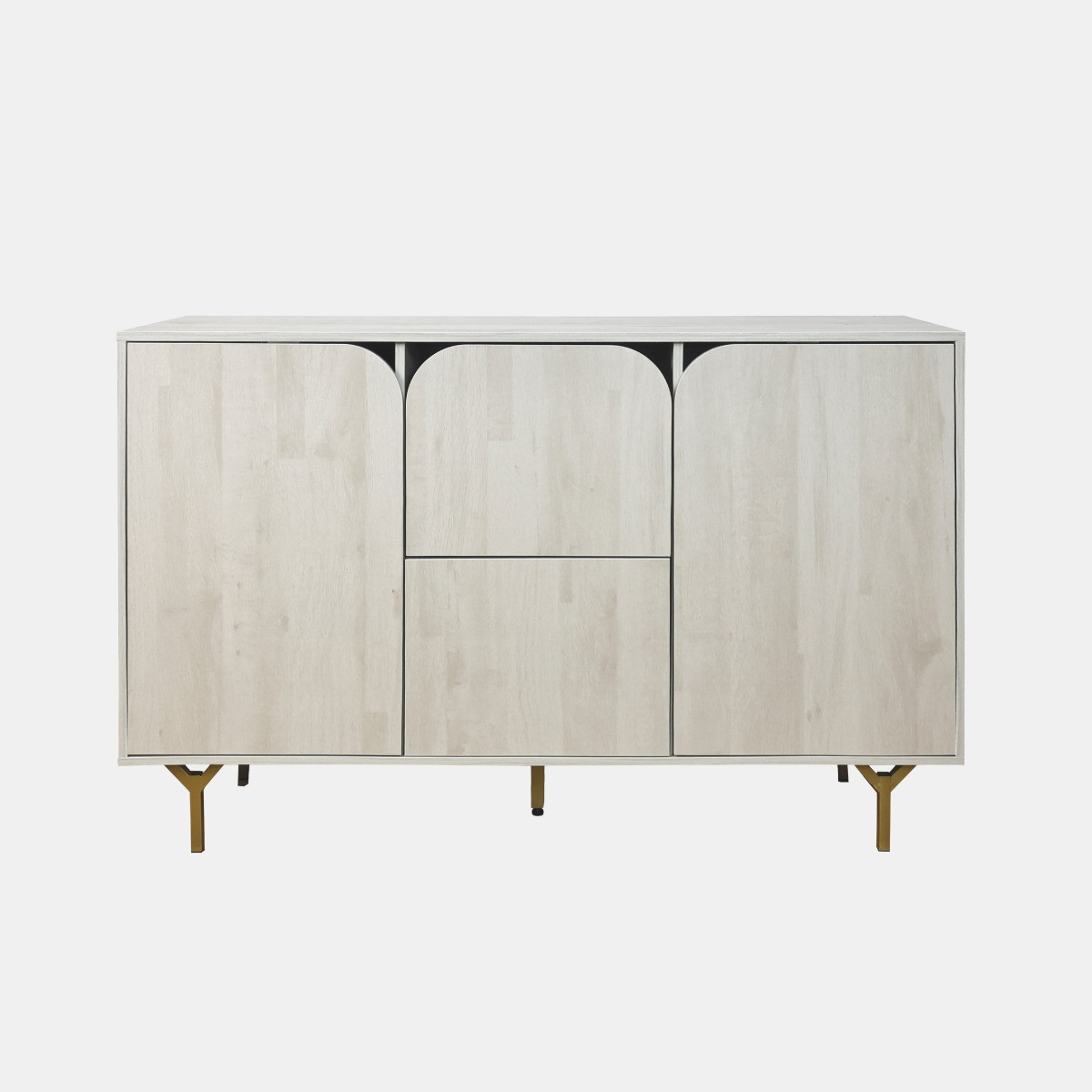 OHS Modern Curved Drawer Sideboard - Stone Wash>