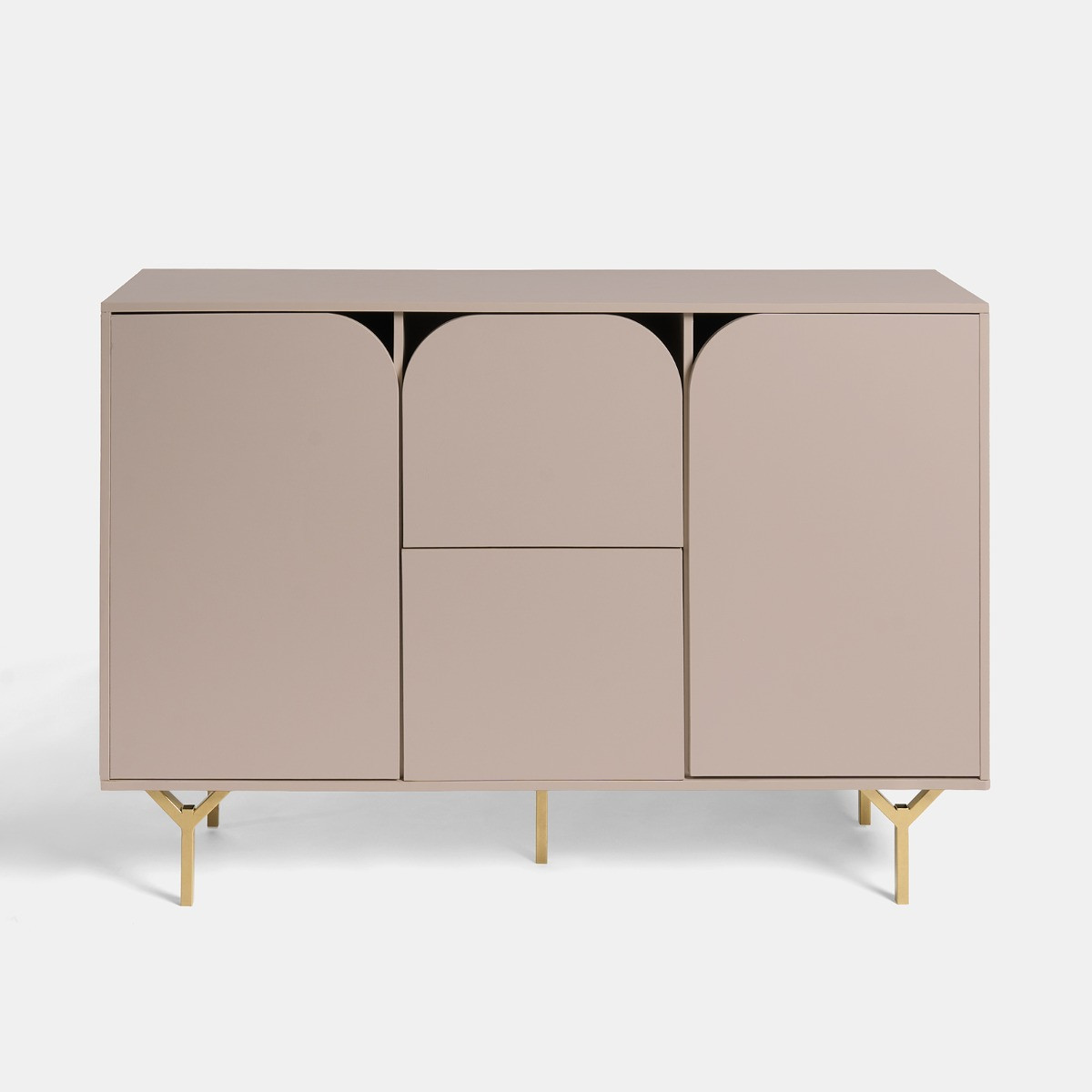 OHS Modern Curved Drawer Sideboard - Natural>