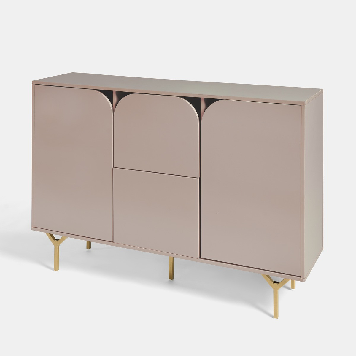 OHS Modern Curved Drawer Sideboard - Natural>
