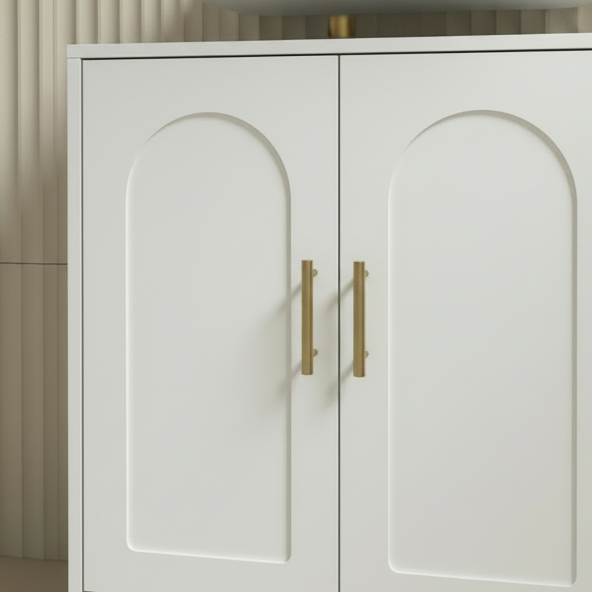 OHS Arched Under Sink Unit - White>