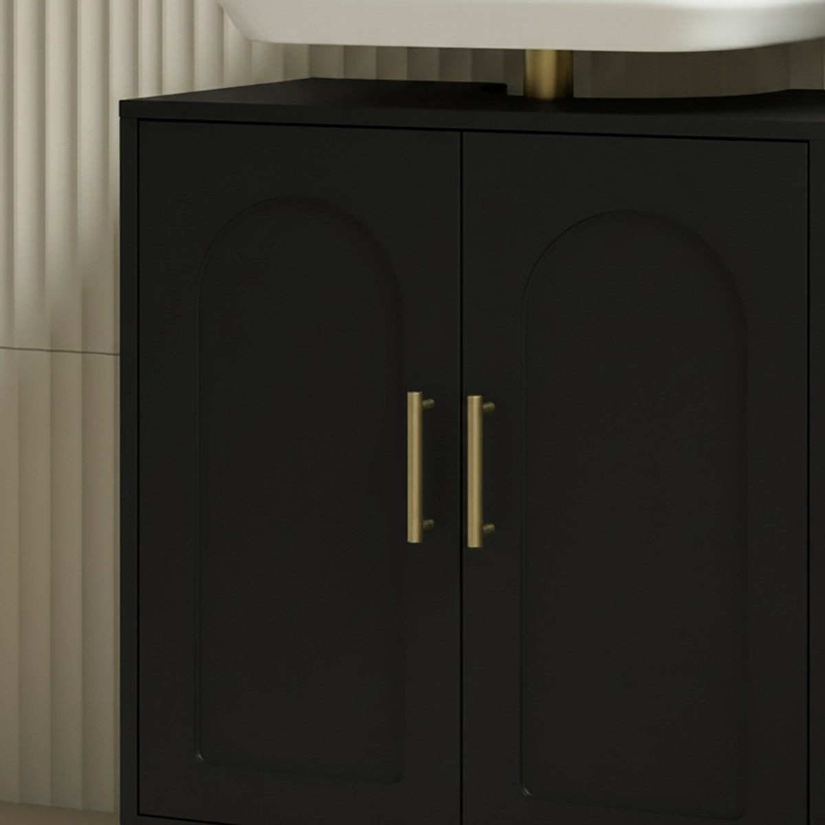 OHS Arched Under Sink Unit - Black>