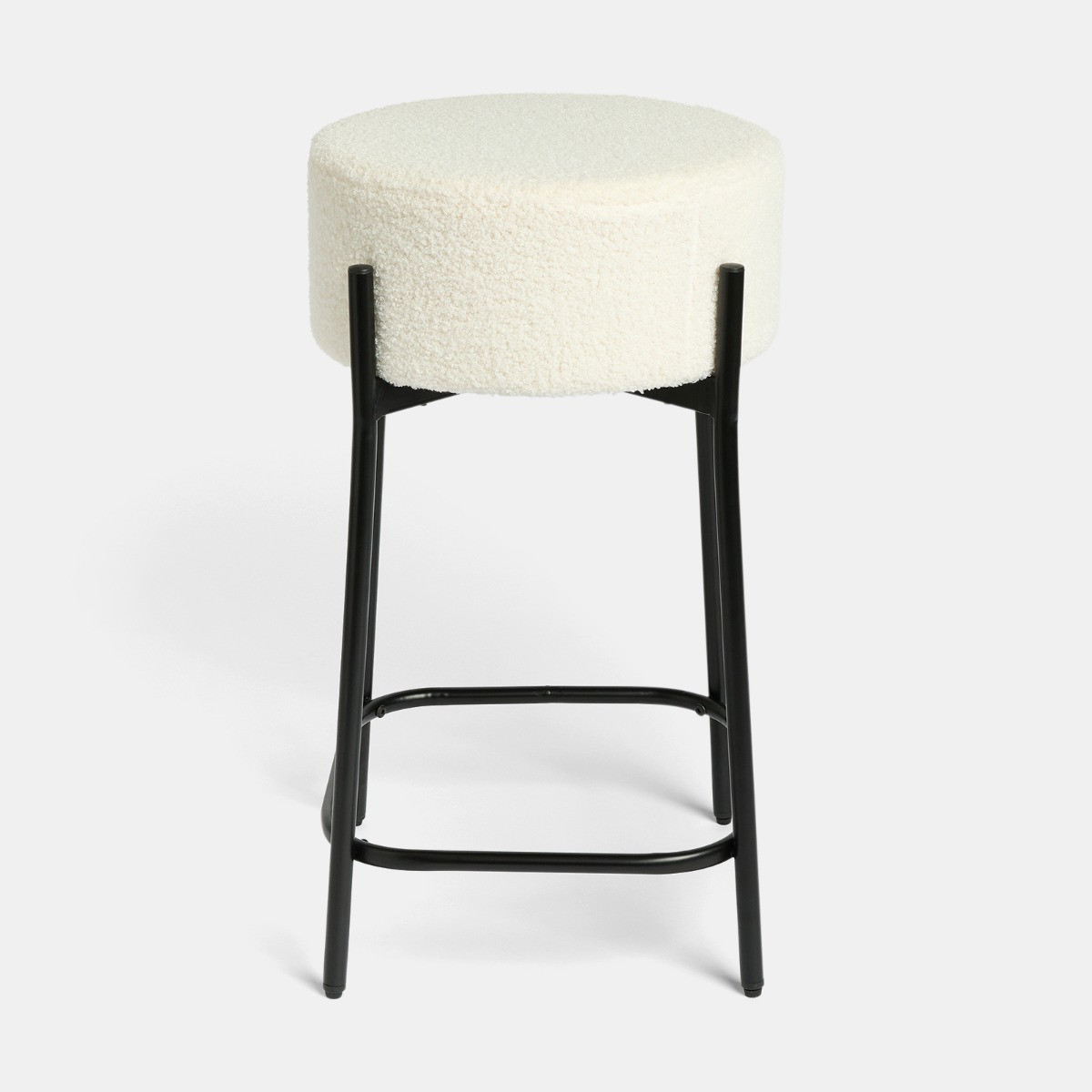 OHS Boucle Bar Stool - White>