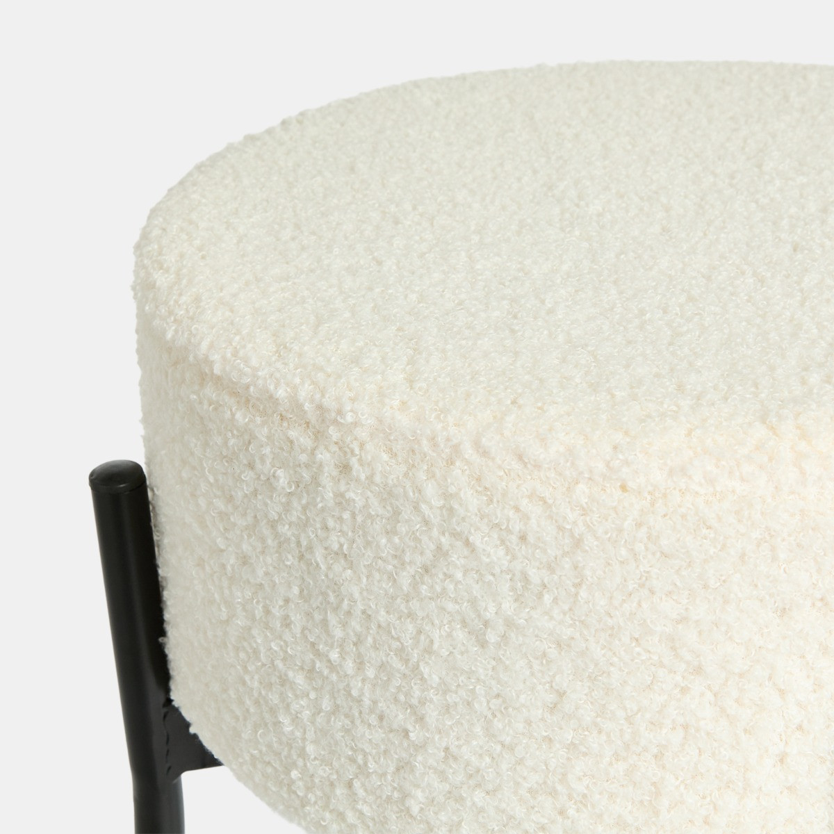 OHS Boucle Bar Stool - White>
