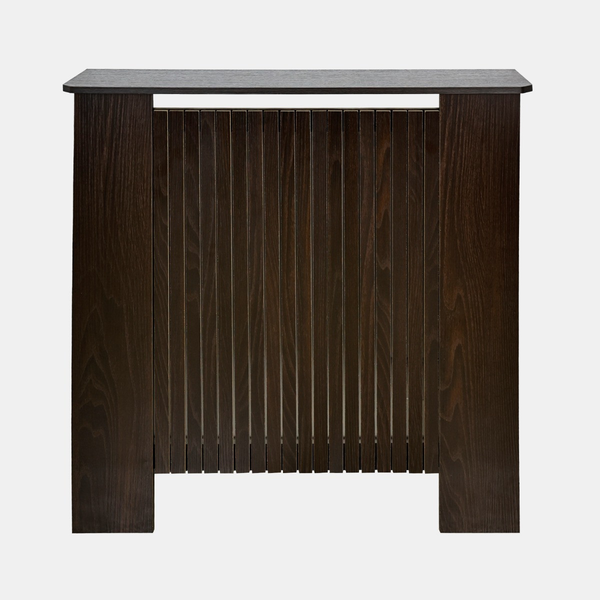 OHS Small Ribbed Radiator Cover - Dark Wood>