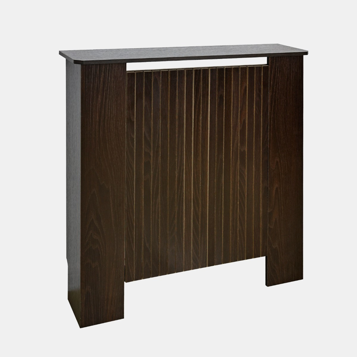 OHS Small Ribbed Radiator Cover - Dark Wood>