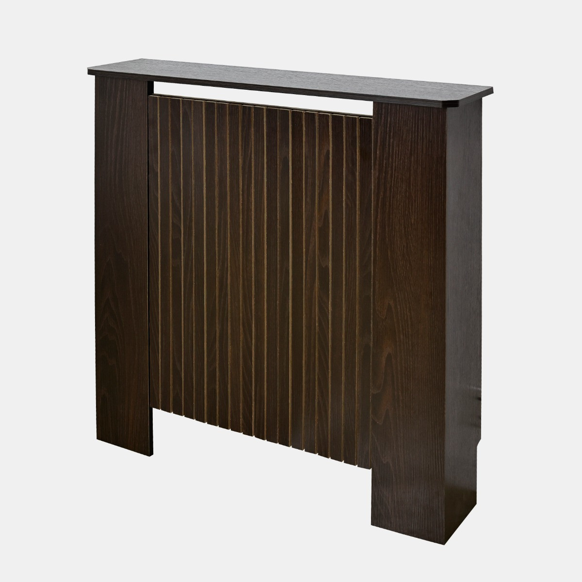 OHS Small Ribbed Radiator Cover - Dark Wood>