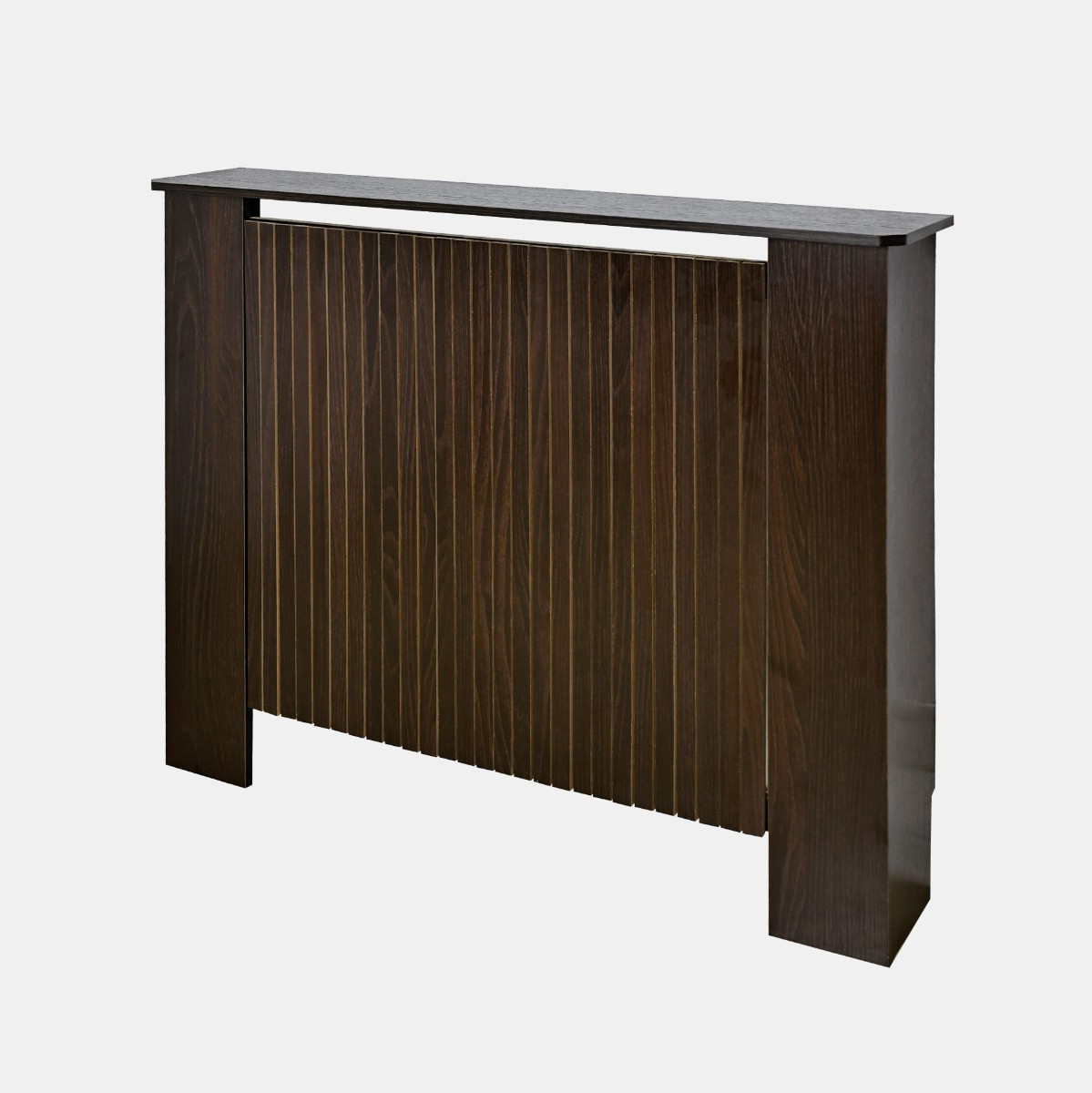OHS Medium Ribbed Radiator Cover - Dark Wood>