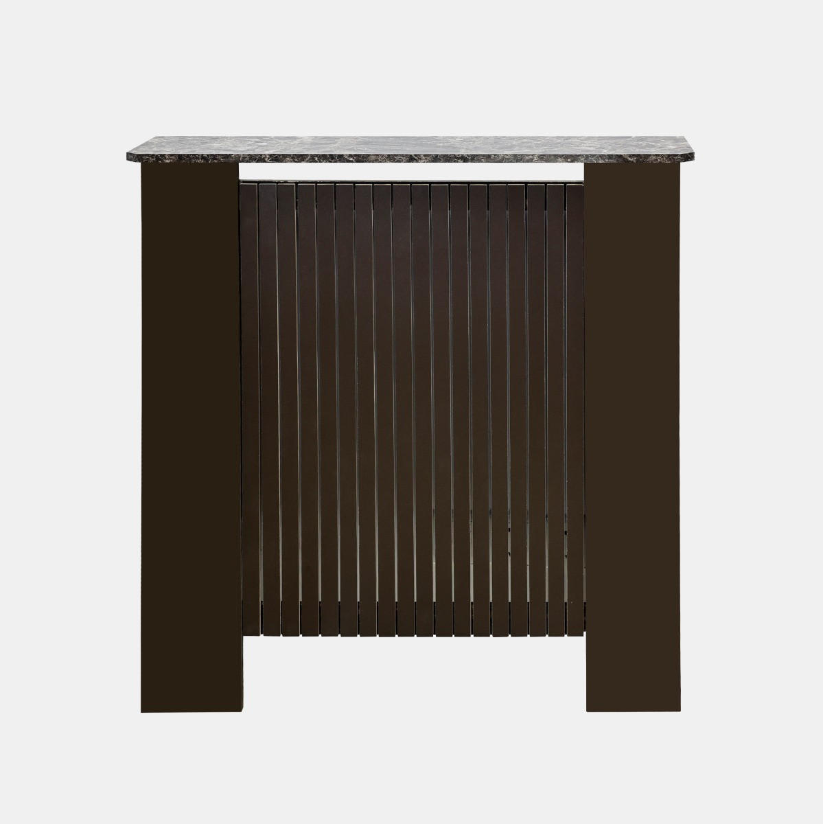 OHS Small Ribbed Marble Effect Radiator Cover - Dark Brown