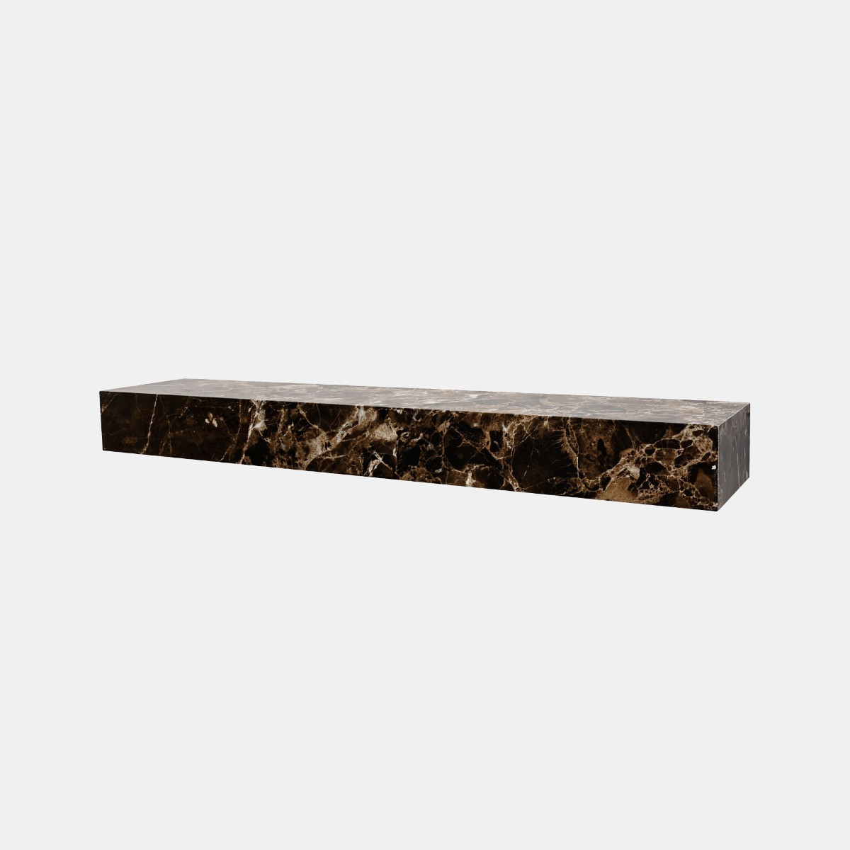 OHS Marble Effect Shelf - Dark Brown>